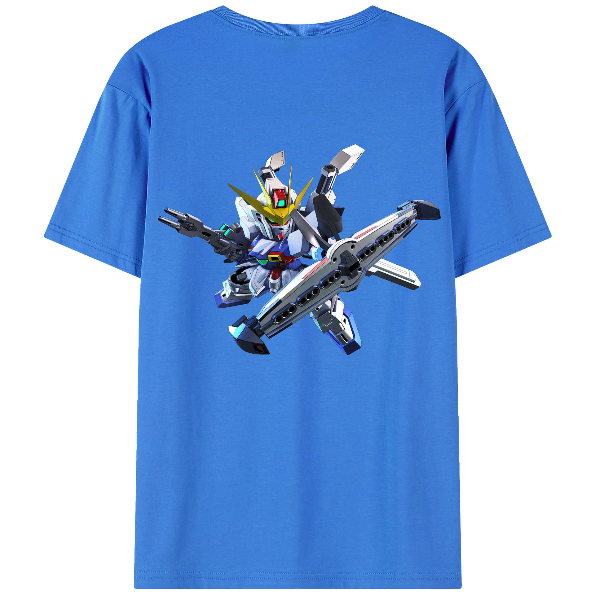 （画像用） 機動戦士ガンダム Mobile Suit Gundam 綿100％ メンズ半袖Tシャツ（バックプリント） 通気性