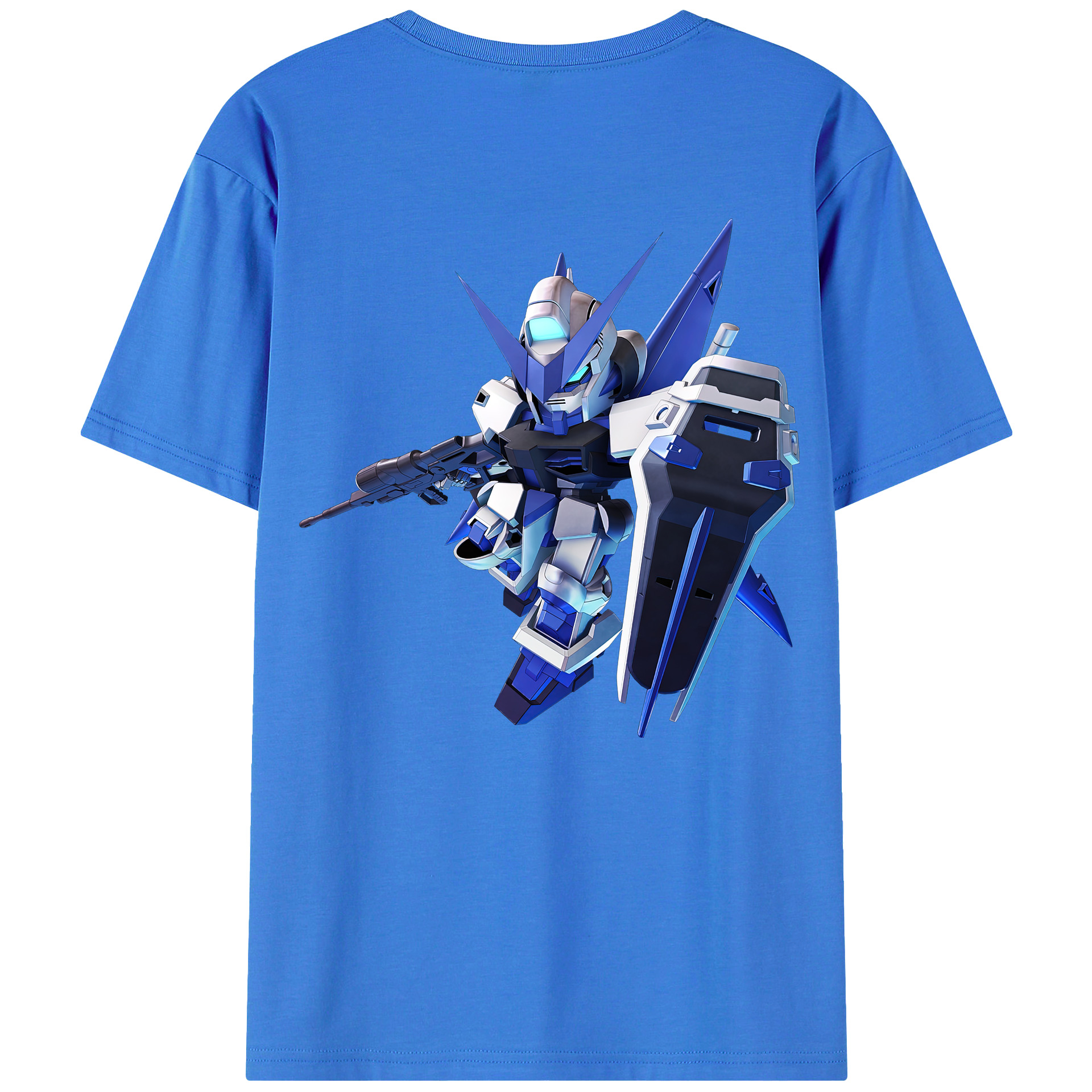 （画像用） 機動戦士ガンダム Mobile Suit Gundam 綿100％ メンズ半袖Tシャツ（バックプリント） 通気性