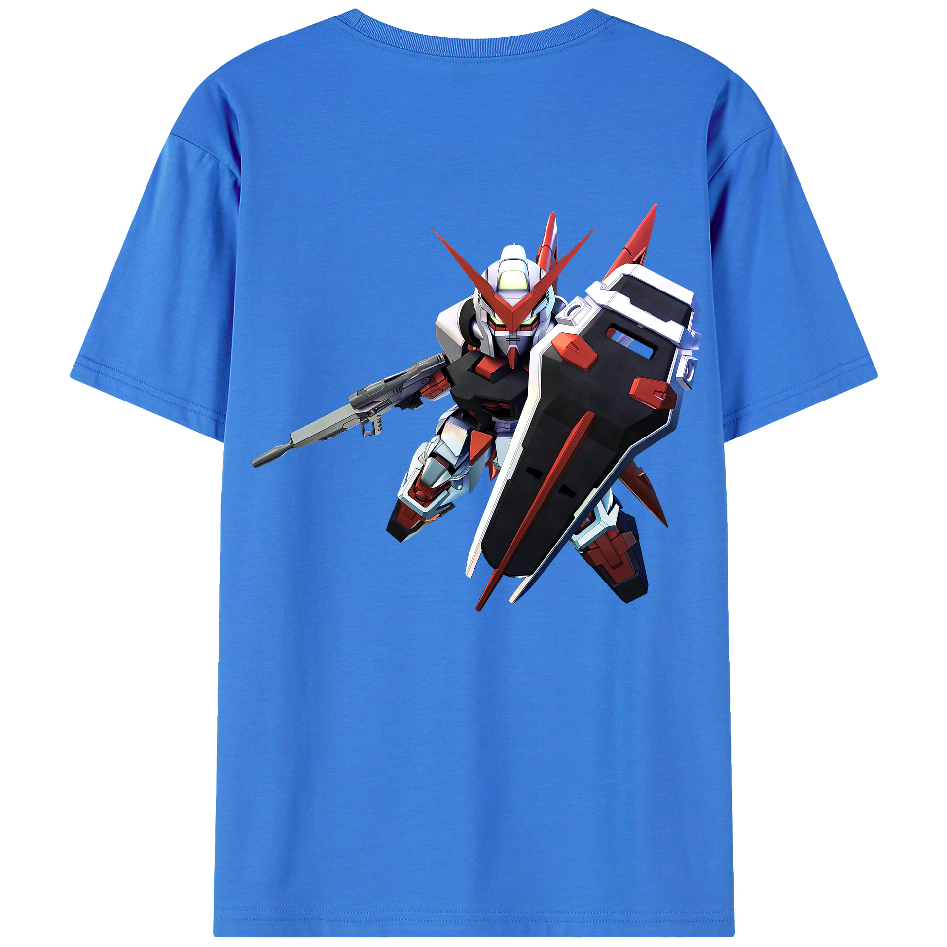 （画像用） 機動戦士ガンダム Mobile Suit Gundam 綿100％ メンズ半袖Tシャツ（バックプリント） 通気性