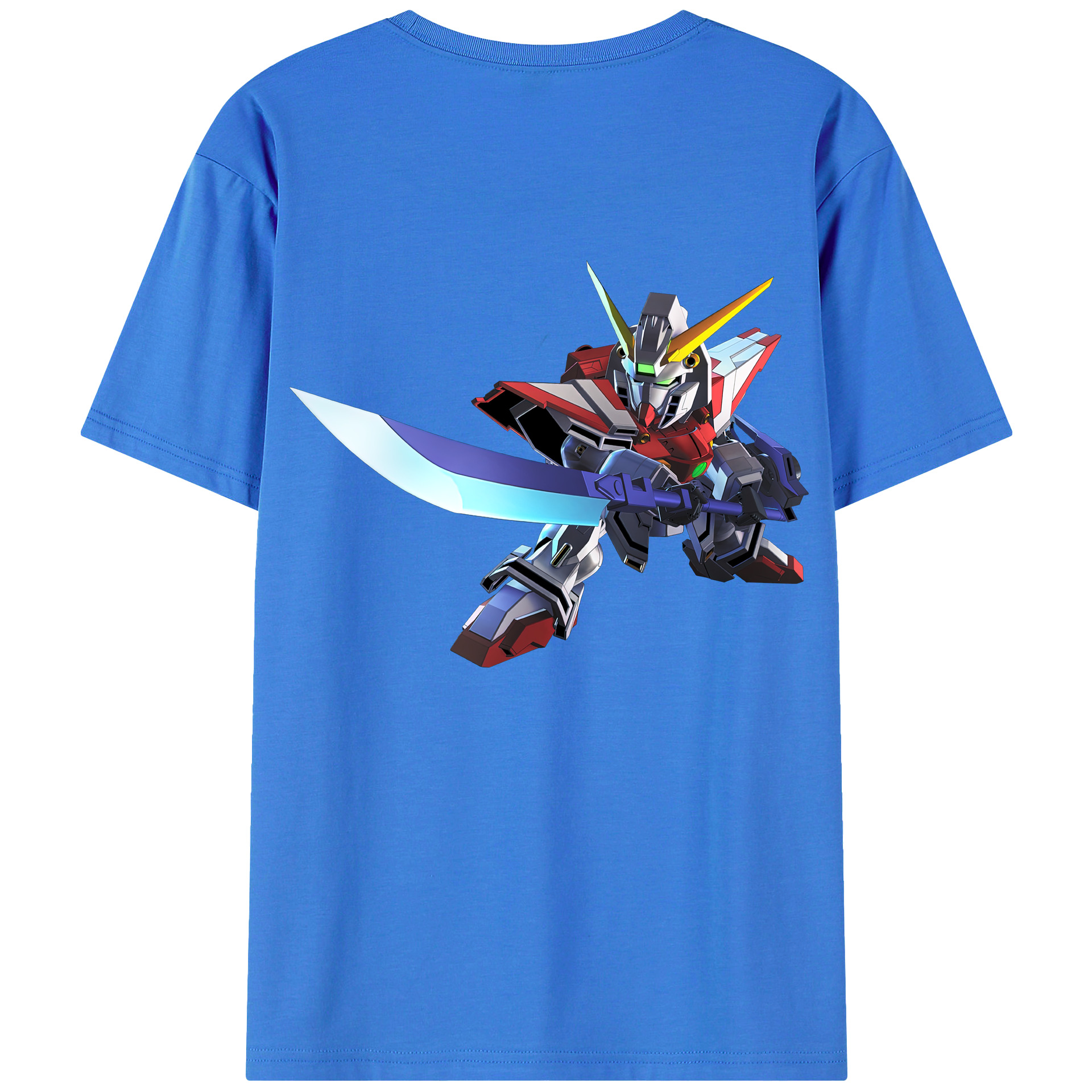 （画像用） 機動戦士ガンダム Mobile Suit Gundam 綿100％ メンズ半袖Tシャツ（バックプリント） 通気性