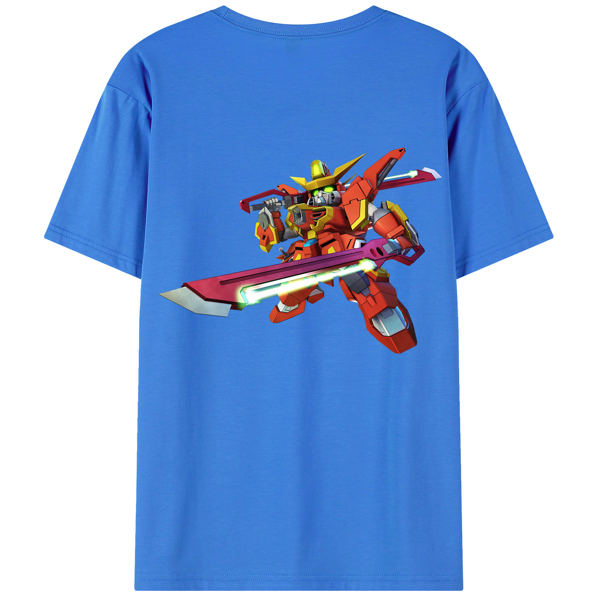 （画像用） 機動戦士ガンダム Mobile Suit Gundam 綿100％ メンズ半袖Tシャツ（バックプリント） 通気性