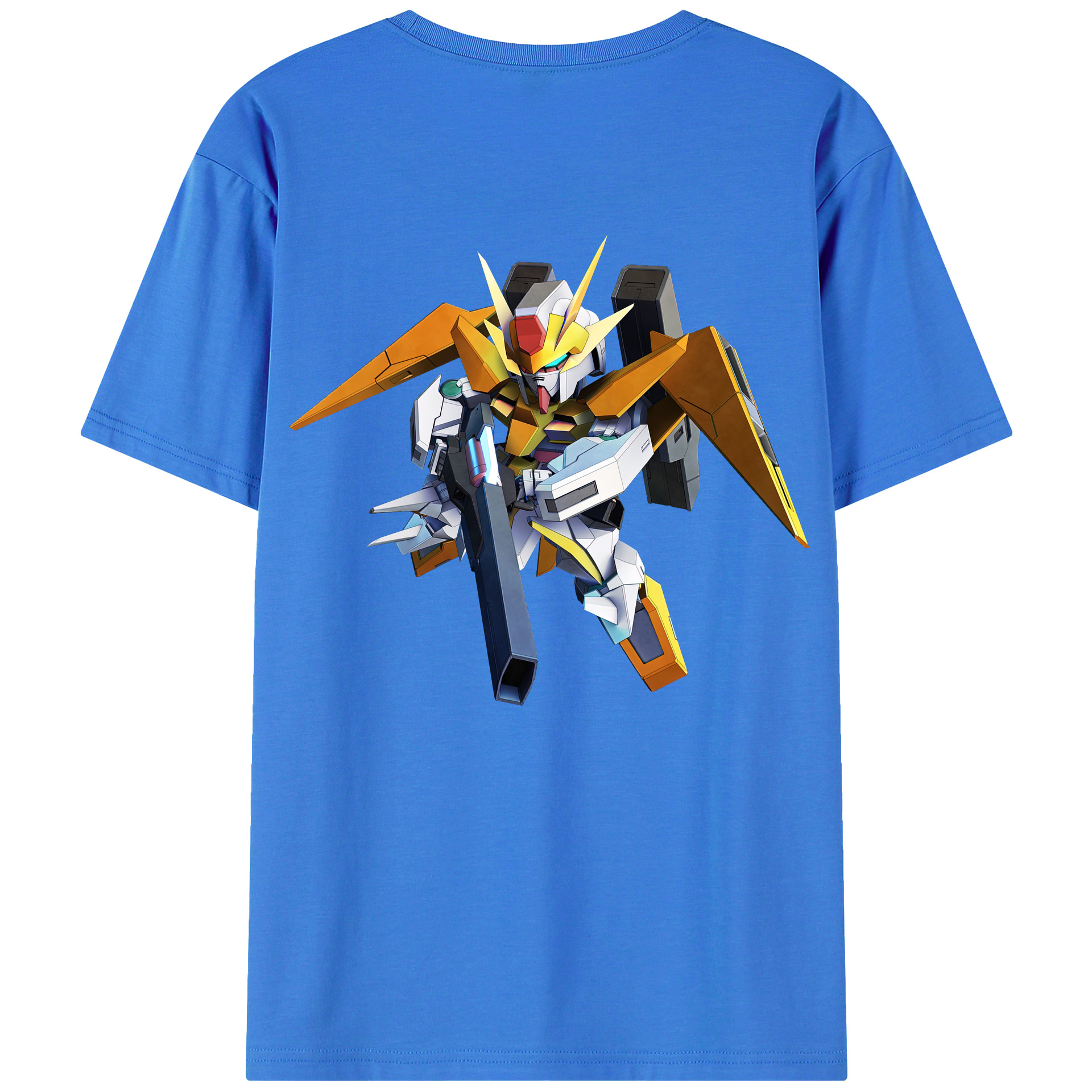 （画像用） 機動戦士ガンダム Mobile Suit Gundam 綿100％ メンズ半袖Tシャツ（バックプリント） 通気性