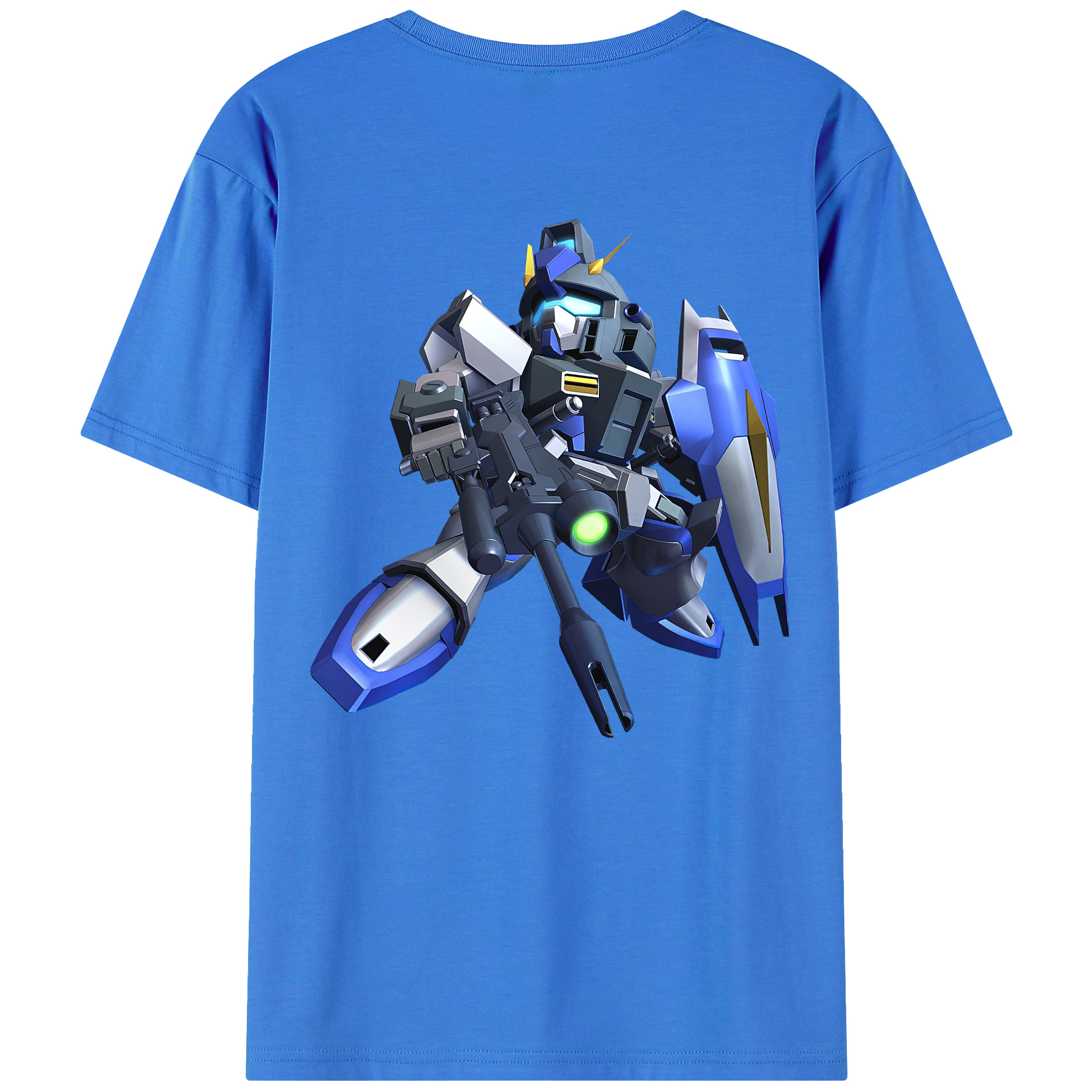 （画像用） 機動戦士ガンダム Mobile Suit Gundam 綿100％ メンズ半袖Tシャツ（バックプリント） 通気性