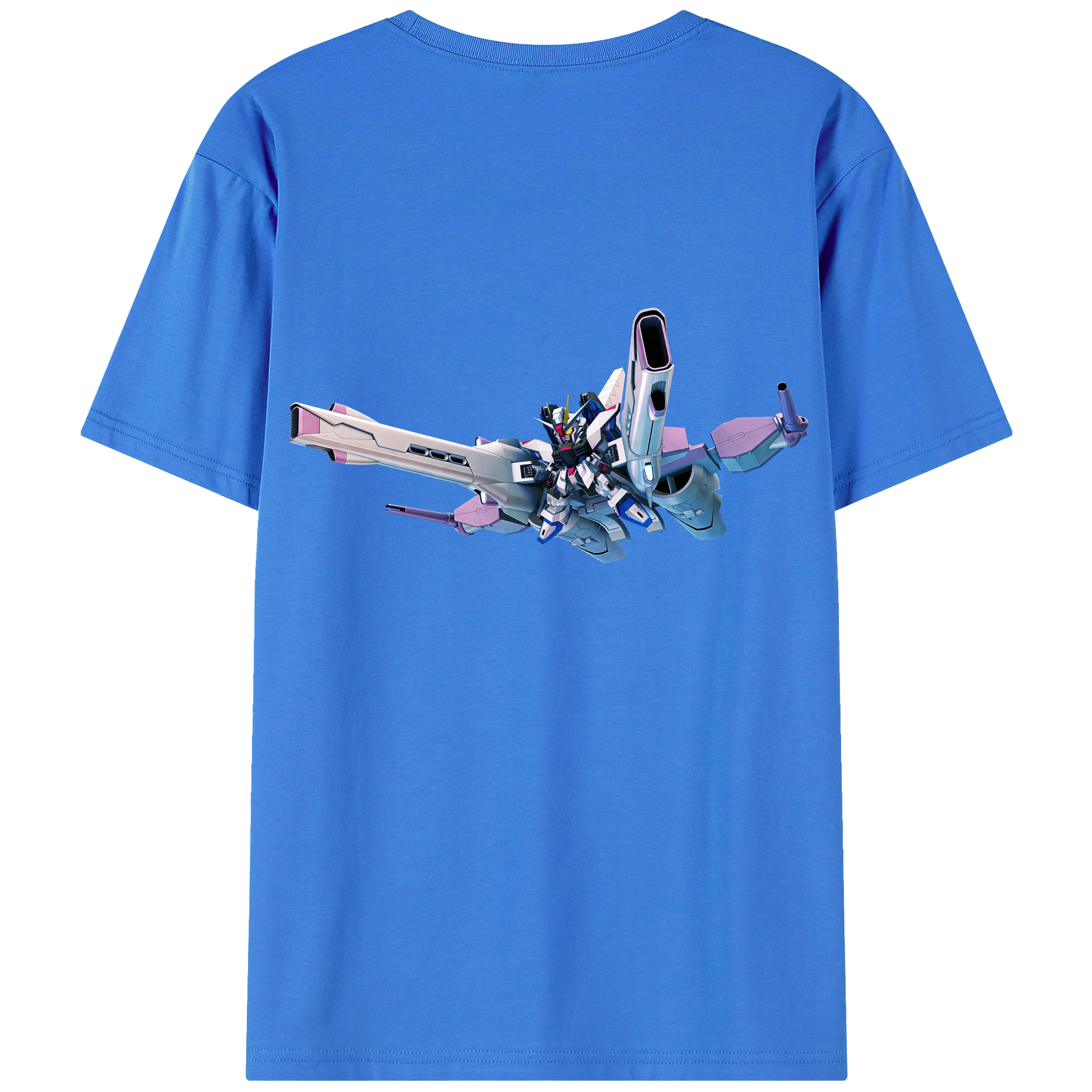 （画像用） 機動戦士ガンダム Mobile Suit Gundam 綿100％ メンズ半袖Tシャツ（バックプリント） 通気性