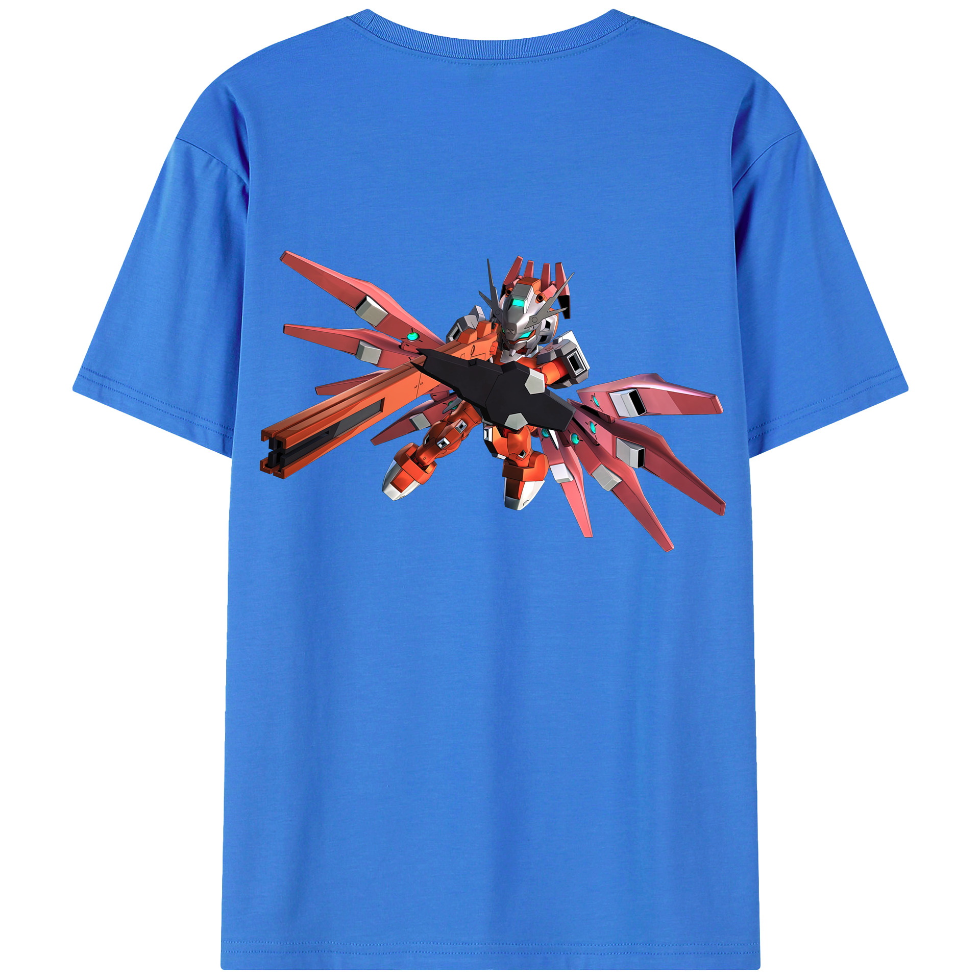 （画像用） 機動戦士ガンダム Mobile Suit Gundam 綿100％ メンズ半袖Tシャツ（バックプリント） 通気性