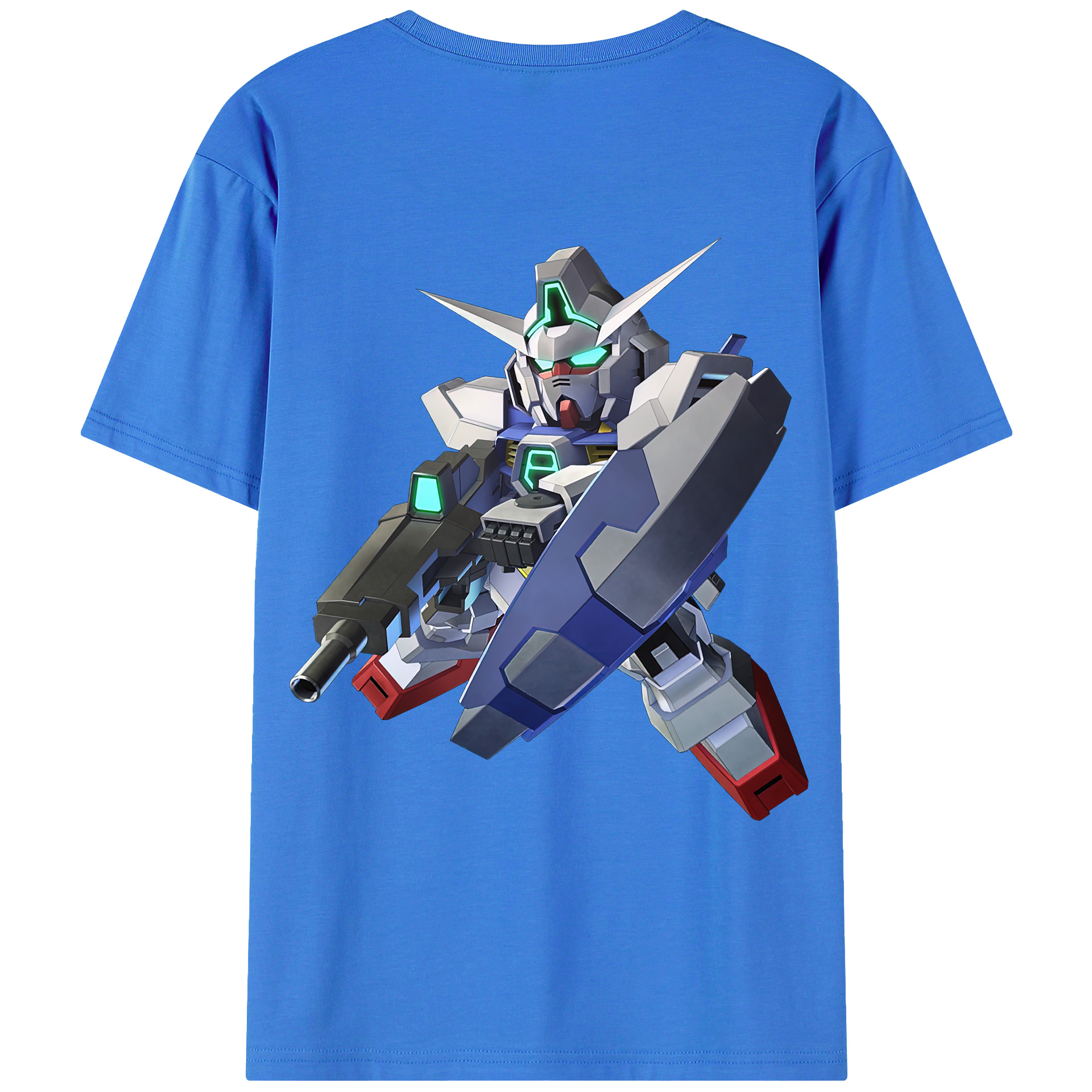 （画像用） 機動戦士ガンダム Mobile Suit Gundam 綿100％ メンズ半袖Tシャツ（バックプリント） 通気性