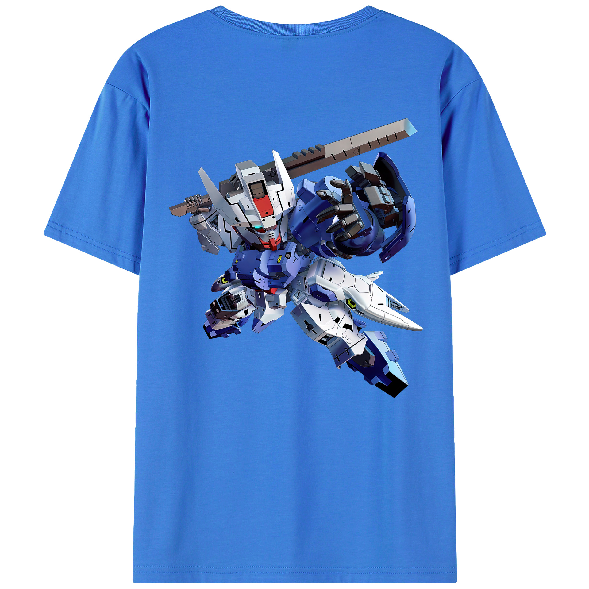（画像用） 機動戦士ガンダム Mobile Suit Gundam 綿100％ メンズ半袖Tシャツ（バックプリント） 通気性