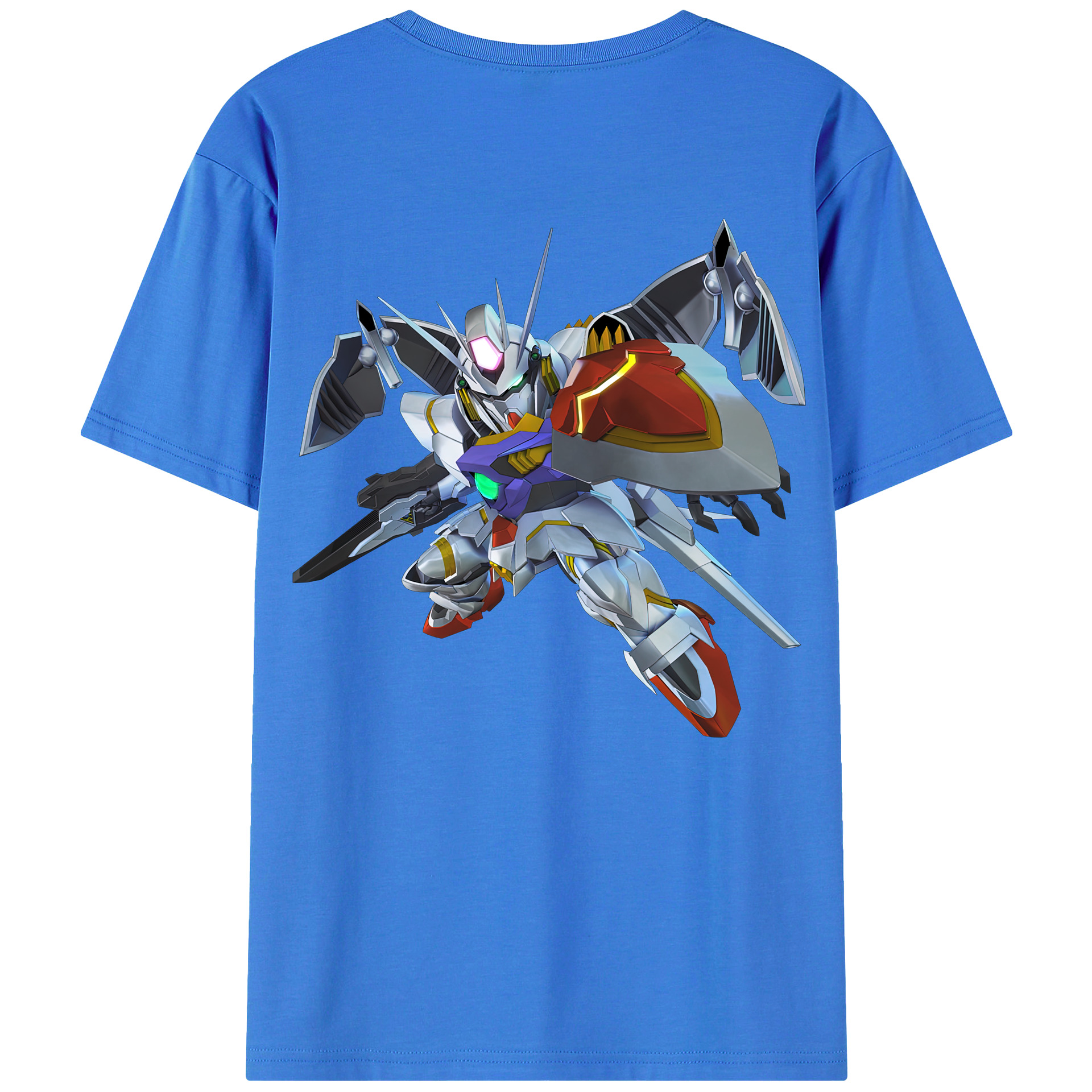 （画像用） 機動戦士ガンダム Mobile Suit Gundam 綿100％ メンズ半袖Tシャツ（バックプリント） 通気性