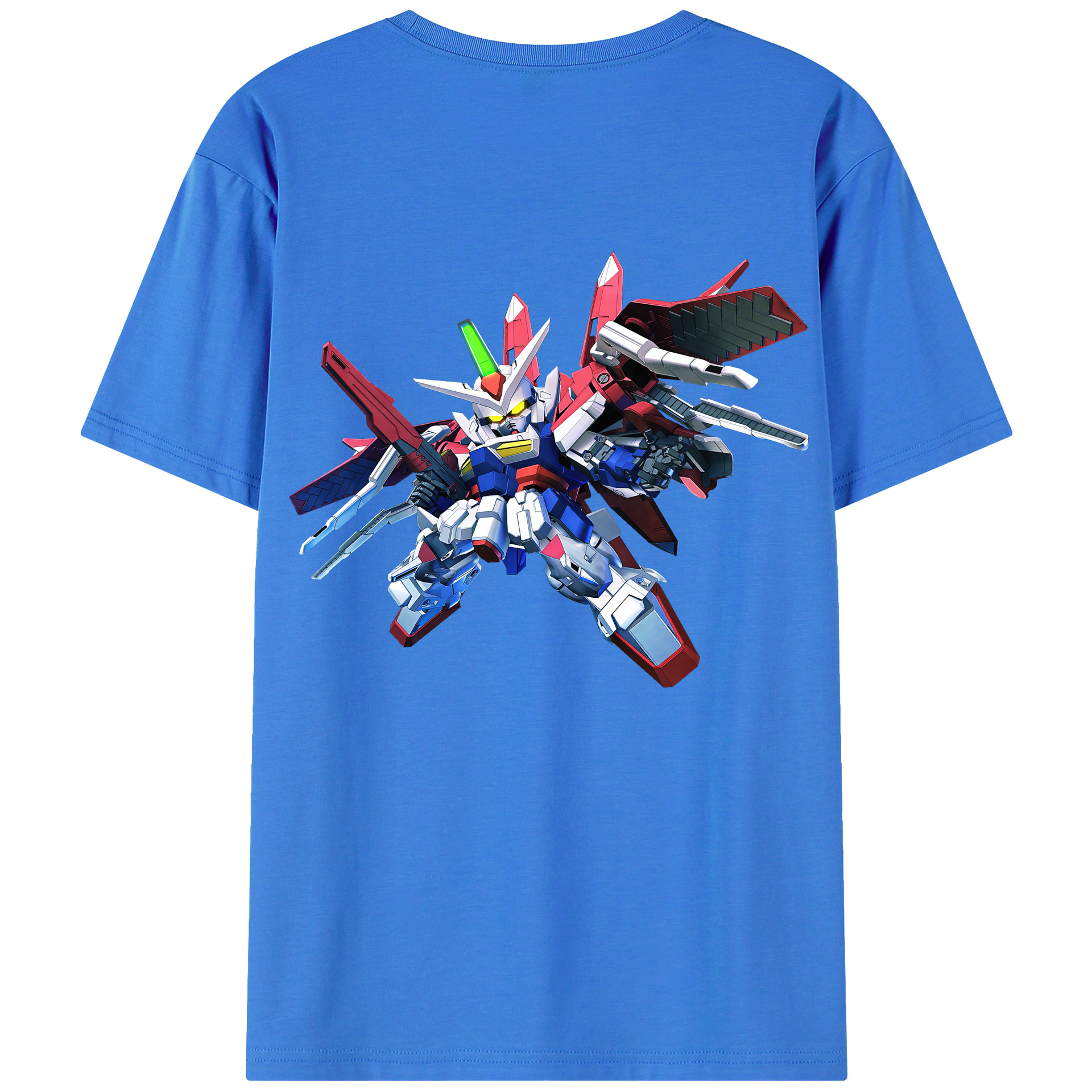 （画像用） 機動戦士ガンダム Mobile Suit Gundam 綿100％ メンズ半袖Tシャツ（バックプリント） 通気性
