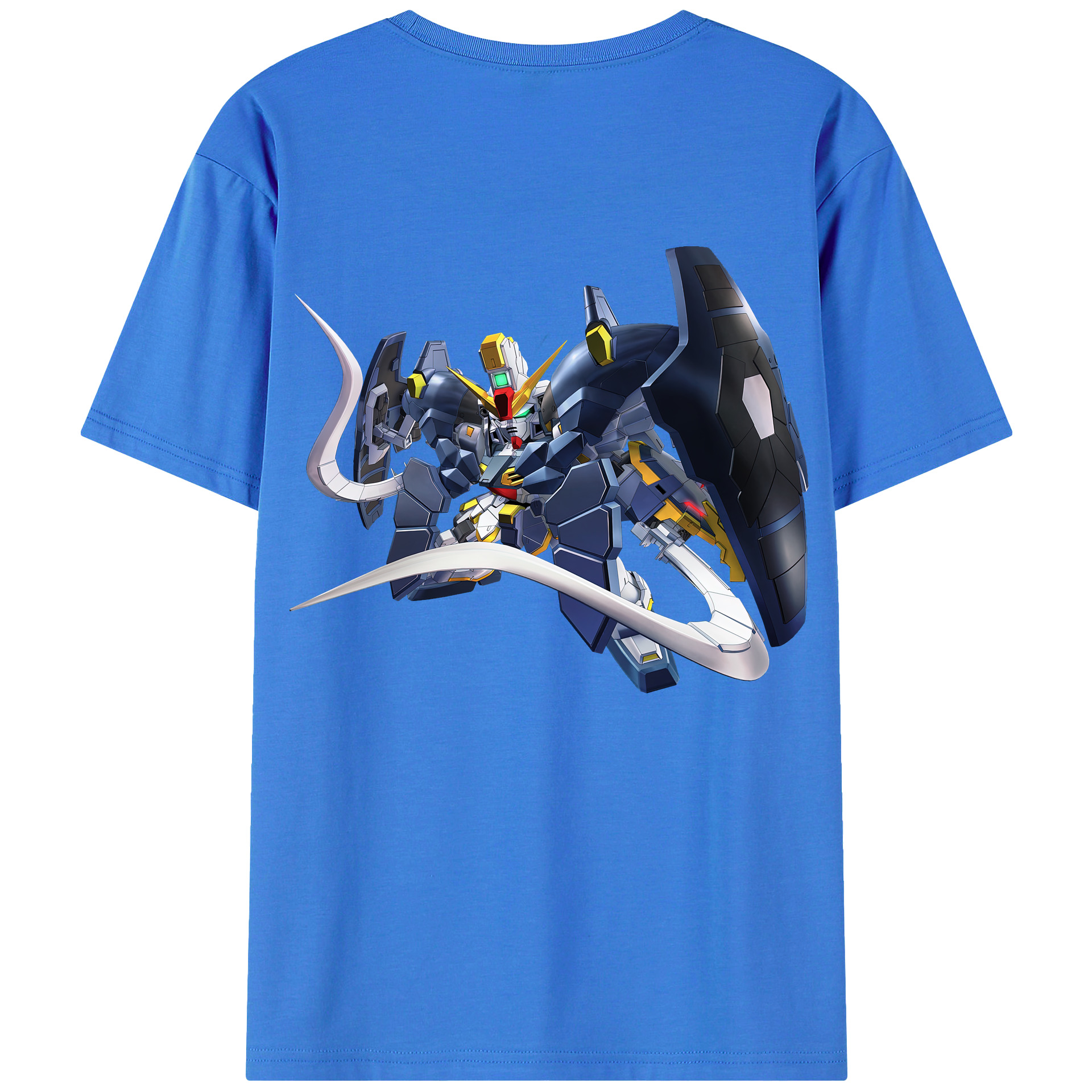 （画像用） 機動戦士ガンダム Mobile Suit Gundam 綿100％ メンズ半袖Tシャツ（バックプリント） 通気性