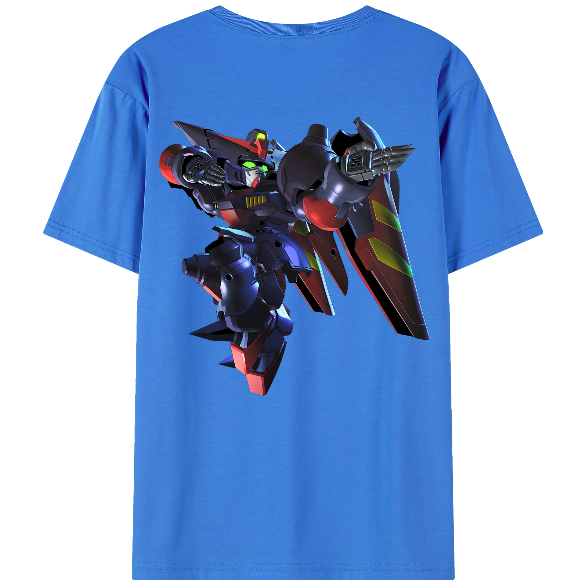 （画像用） 機動戦士ガンダム Mobile Suit Gundam 綿100％ メンズ半袖Tシャツ（バックプリント） 通気性