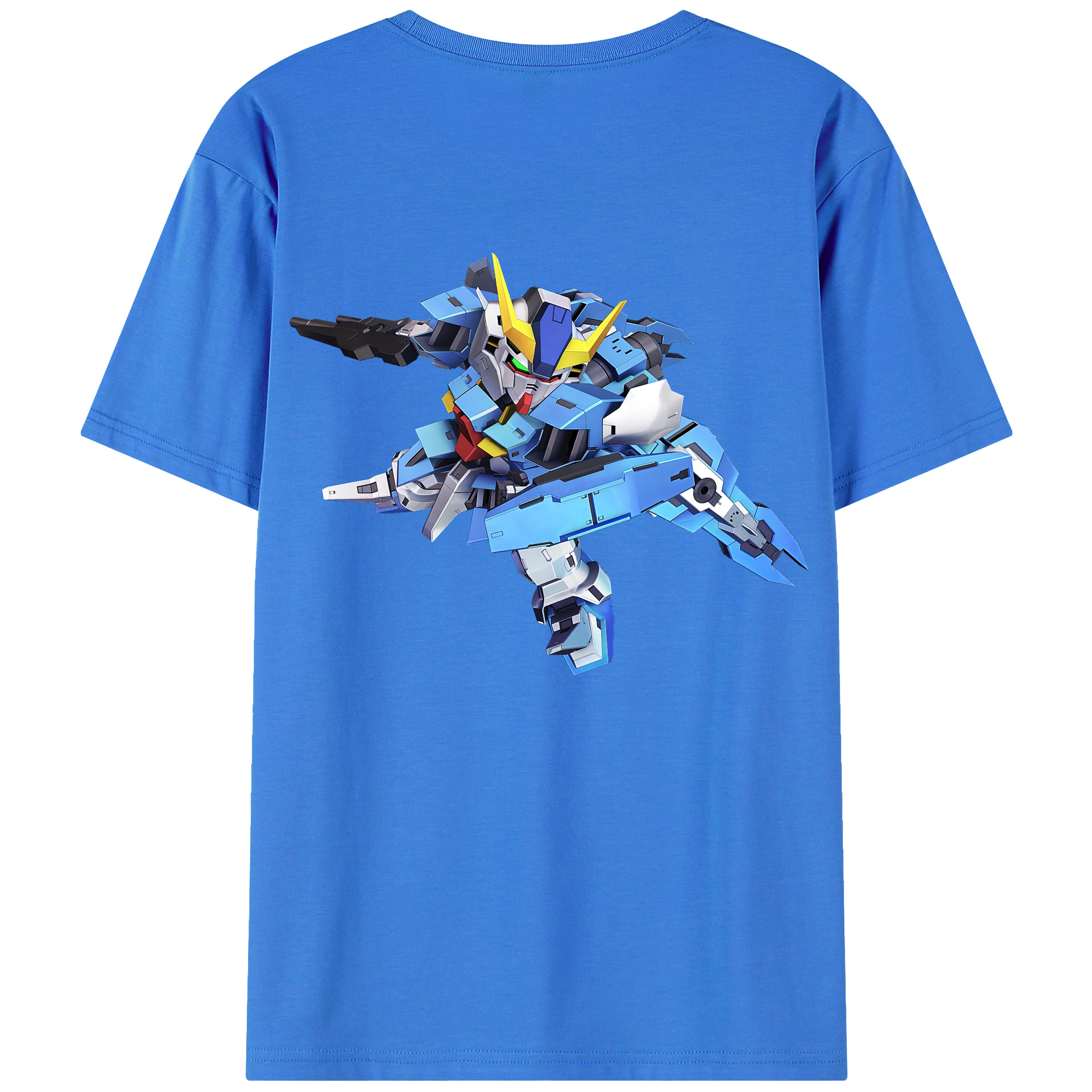 （画像用） 機動戦士ガンダム Mobile Suit Gundam 綿100％ メンズ半袖Tシャツ（バックプリント） 通気性