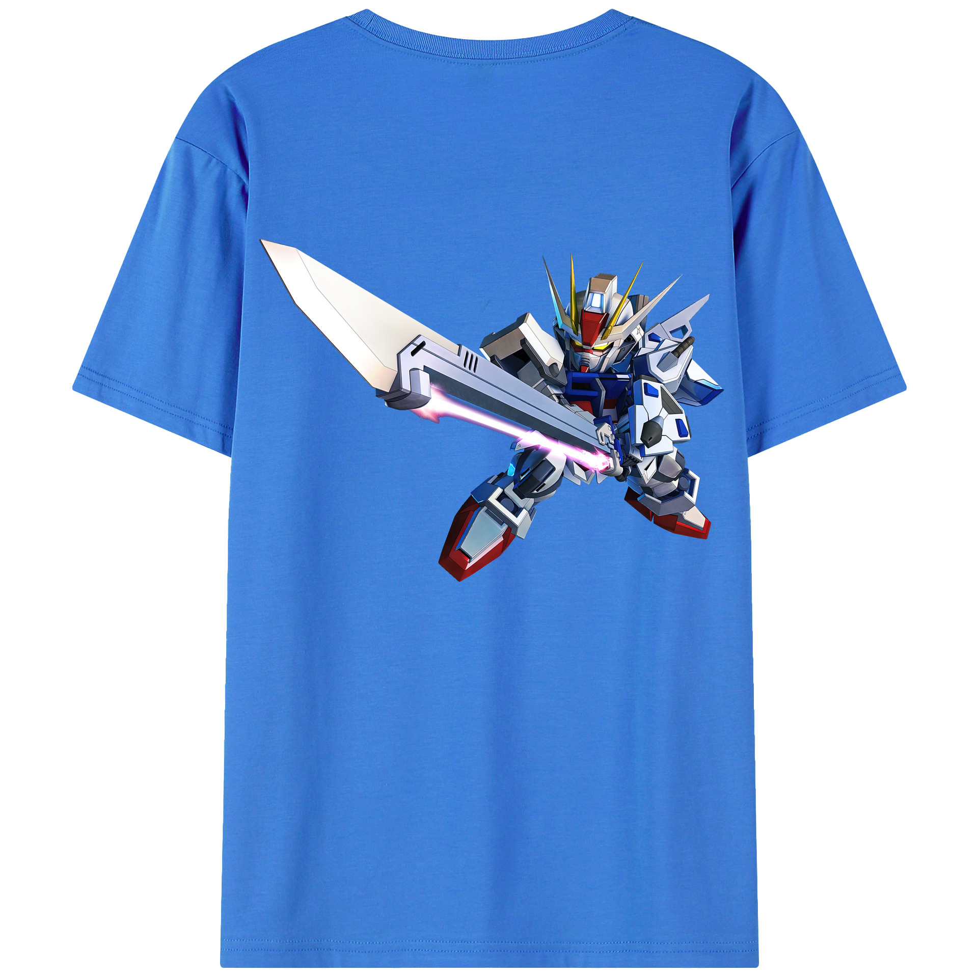 （画像用） 機動戦士ガンダム Mobile Suit Gundam 綿100％ メンズ半袖Tシャツ（バックプリント） 通気性