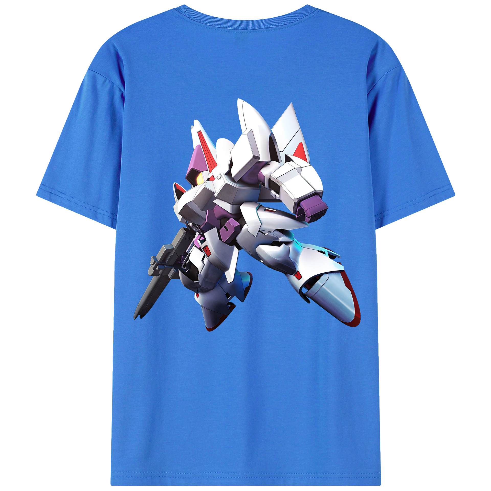 （画像用） 機動戦士ガンダム Mobile Suit Gundam 綿100％ メンズ半袖Tシャツ（バックプリント） 通気性
