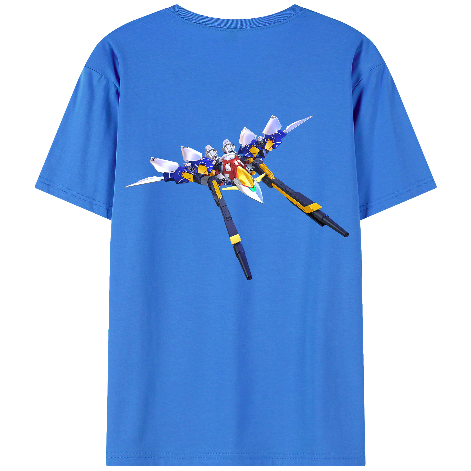 （画像用） 機動戦士ガンダム Mobile Suit Gundam 綿100％ メンズ半袖Tシャツ（バックプリント） 通気性
