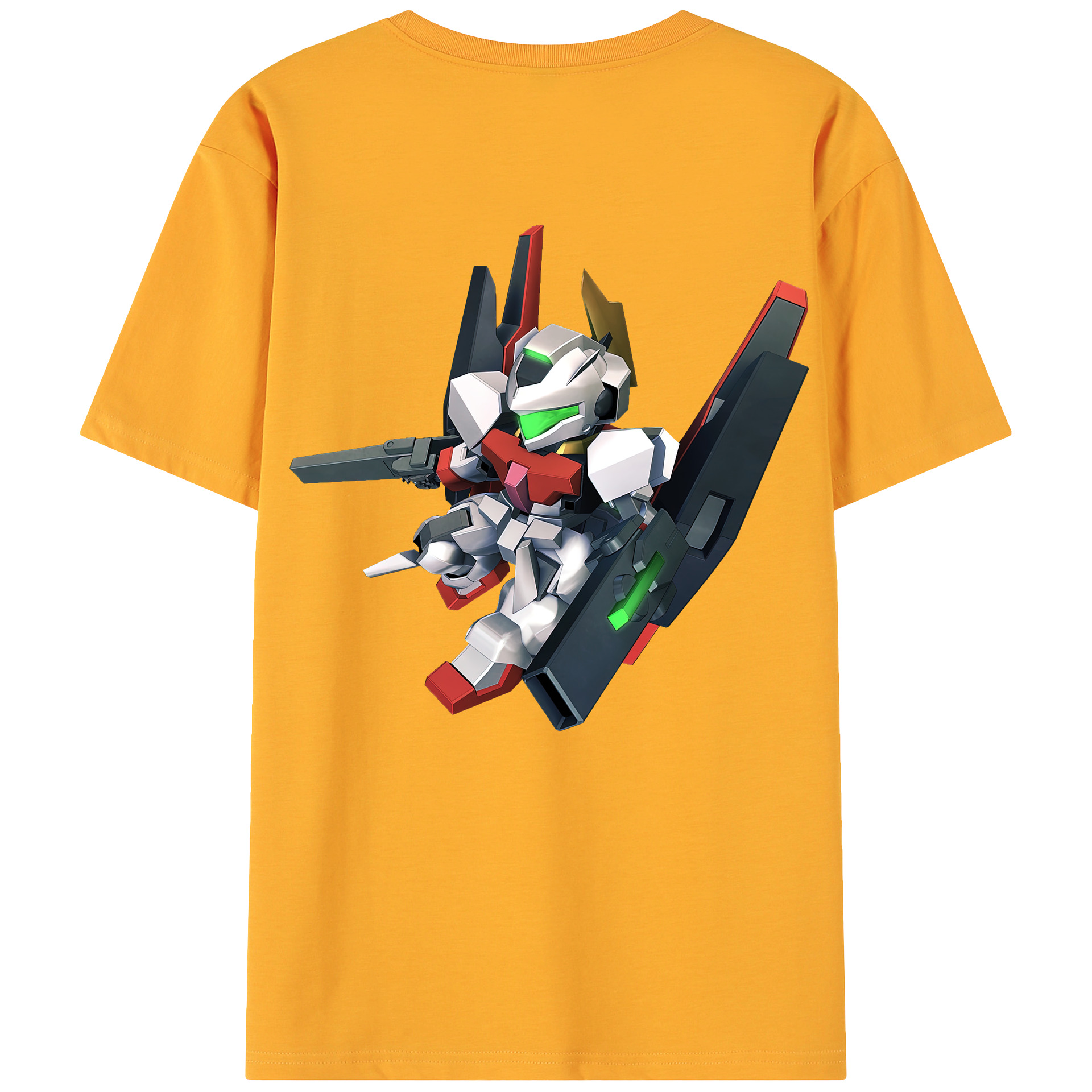 （画像用） 機動戦士ガンダム Mobile Suit Gundam 綿100％ メンズ半袖Tシャツ（バックプリント） 通気性