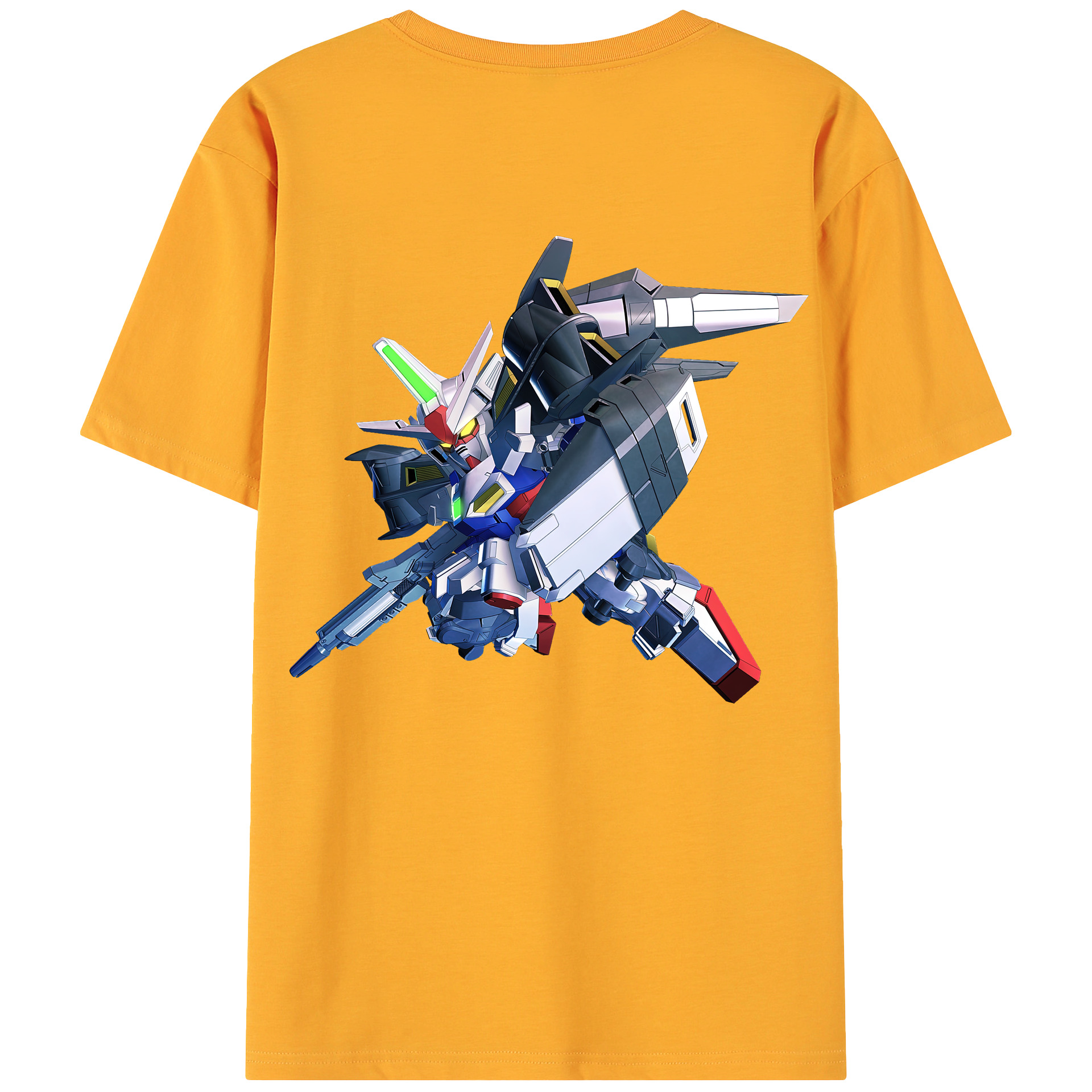 （画像用） 機動戦士ガンダム Mobile Suit Gundam 綿100％ メンズ半袖Tシャツ（バックプリント） 通気性