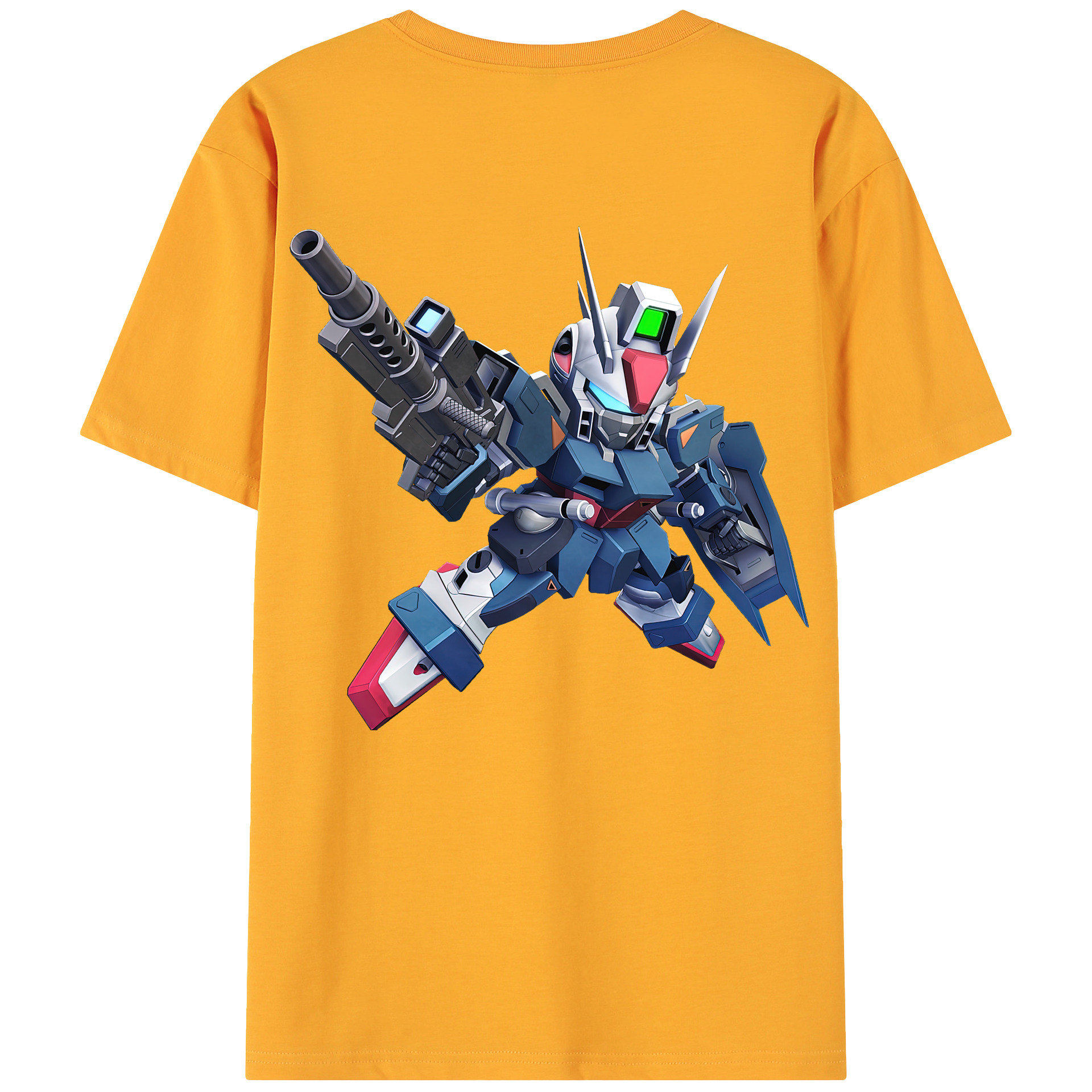 （画像用） 機動戦士ガンダム Mobile Suit Gundam 綿100％ メンズ半袖Tシャツ（バックプリント） 通気性