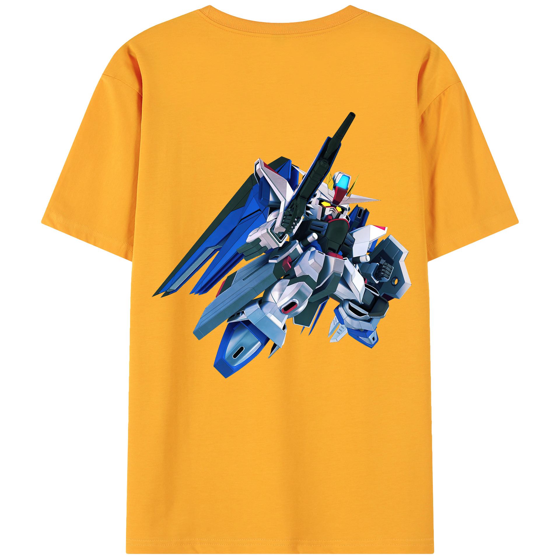（画像用） 機動戦士ガンダム Mobile Suit Gundam 綿100％ メンズ半袖Tシャツ（バックプリント） 通気性
