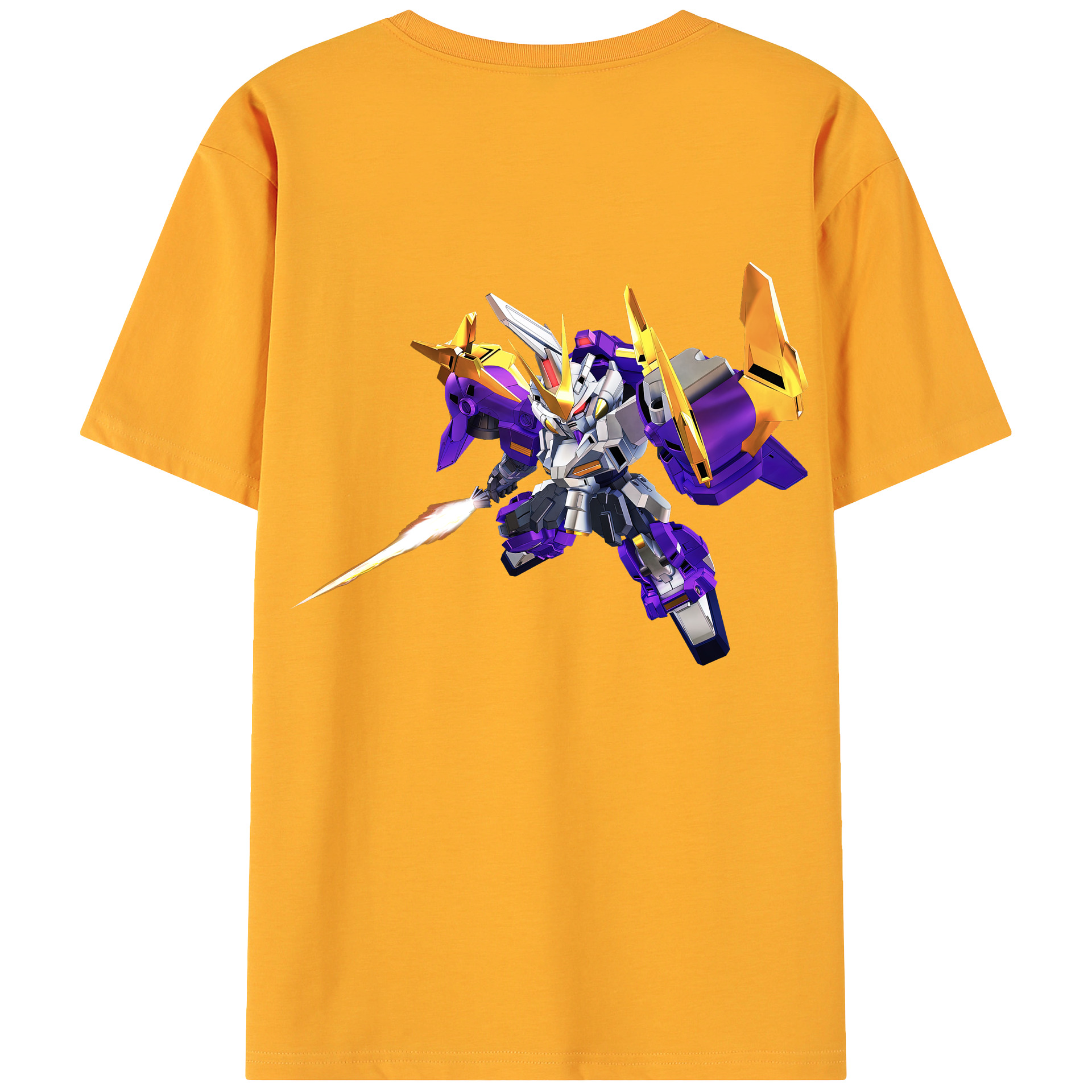 （画像用） 機動戦士ガンダム Mobile Suit Gundam 綿100％ メンズ半袖Tシャツ（バックプリント） 通気性