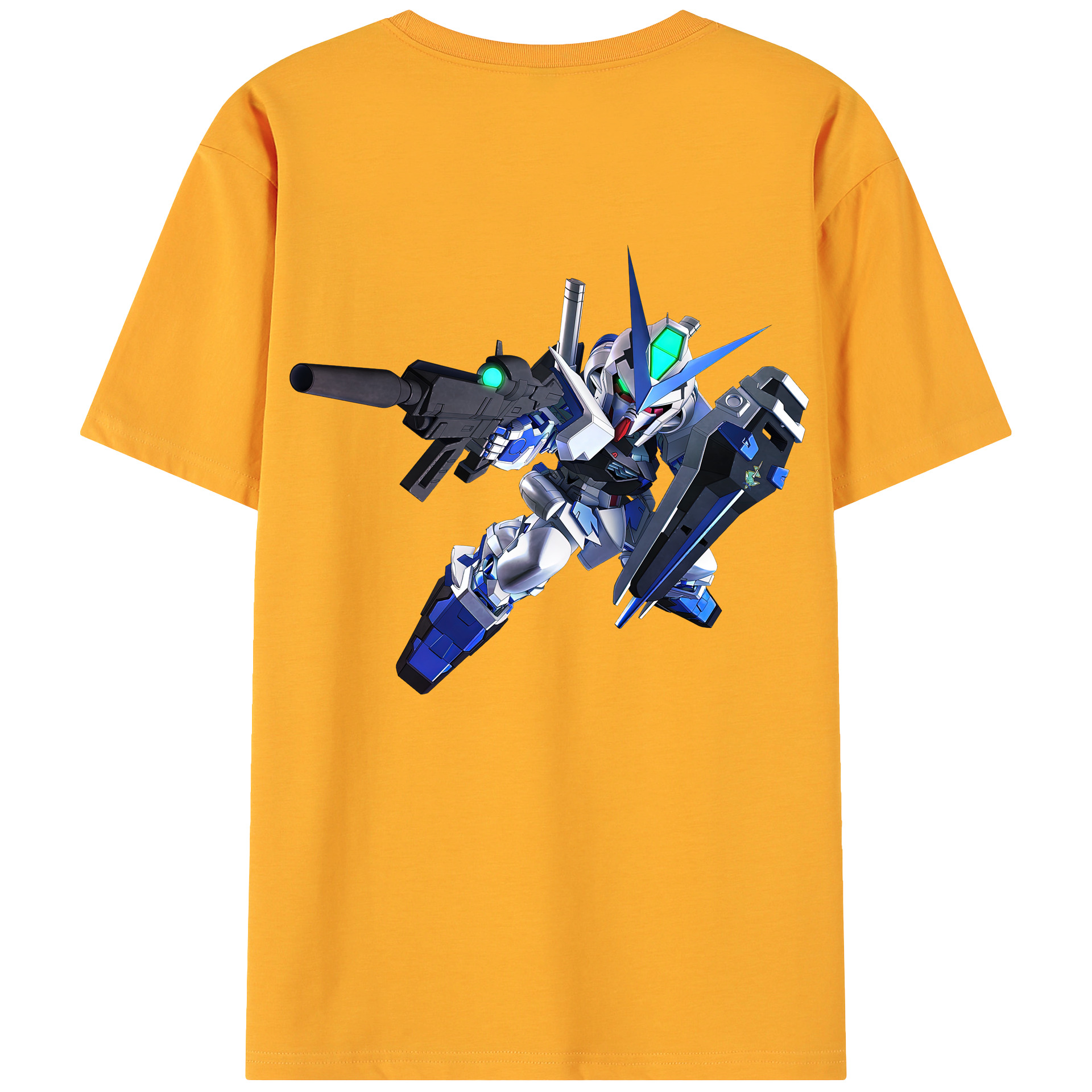 （画像用） 機動戦士ガンダム Mobile Suit Gundam 綿100％ メンズ半袖Tシャツ（バックプリント） 通気性