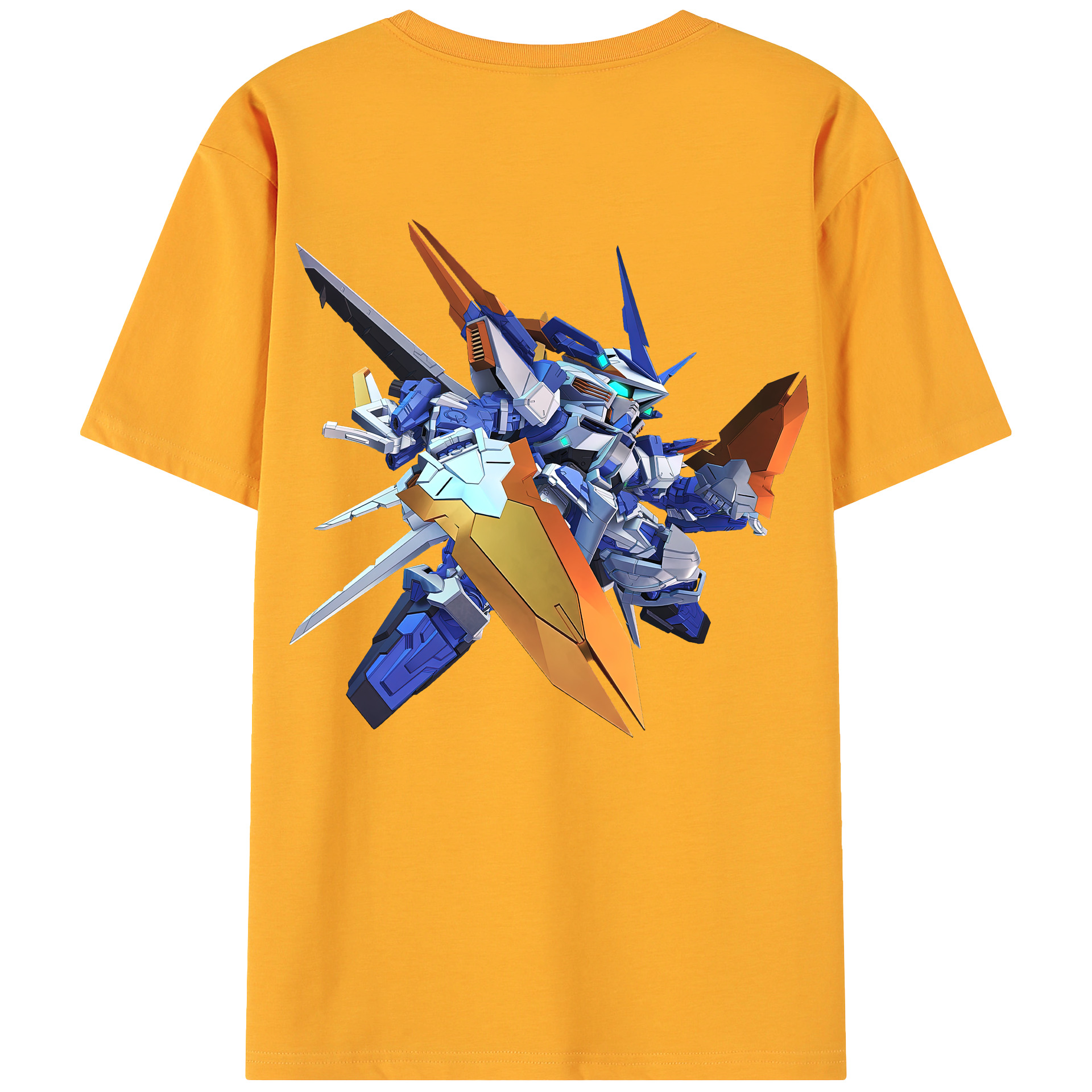 （画像用） 機動戦士ガンダム Mobile Suit Gundam 綿100％ メンズ半袖Tシャツ（バックプリント） 通気性