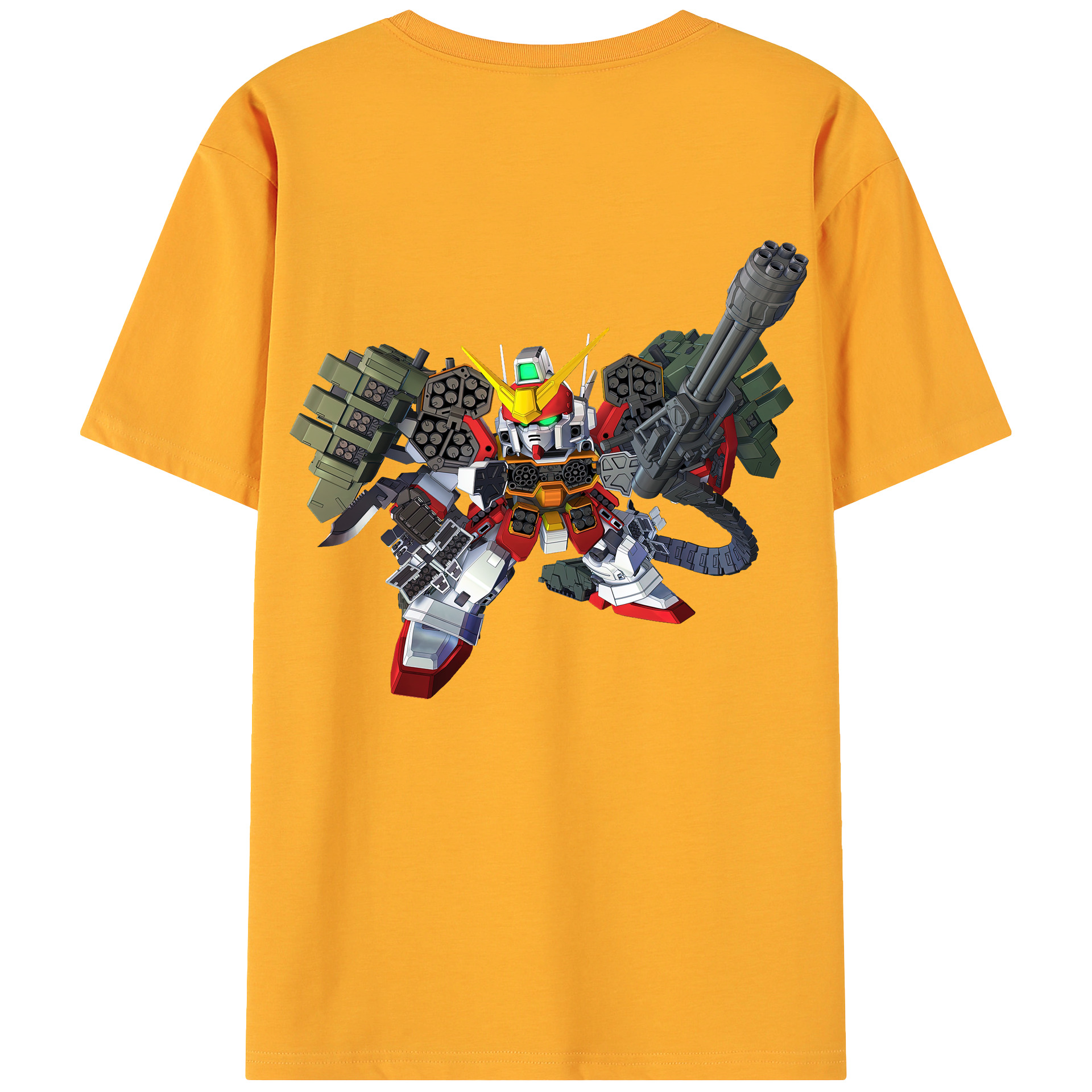 （画像用） 機動戦士ガンダム Mobile Suit Gundam 綿100％ メンズ半袖Tシャツ（バックプリント） 通気性
