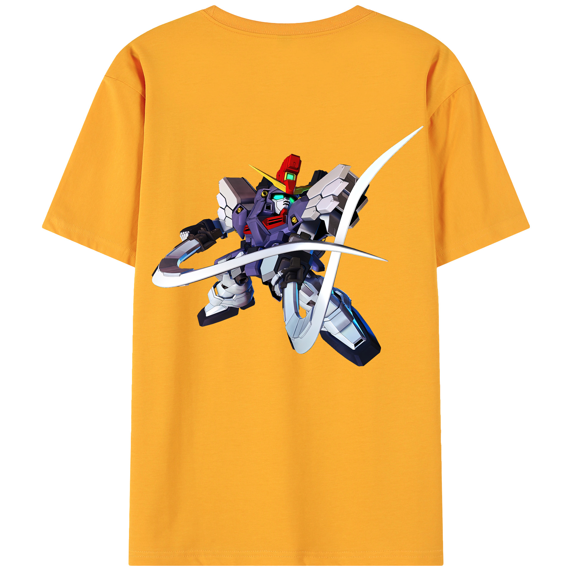 （画像用） 機動戦士ガンダム Mobile Suit Gundam 綿100％ メンズ半袖Tシャツ（バックプリント） 通気性
