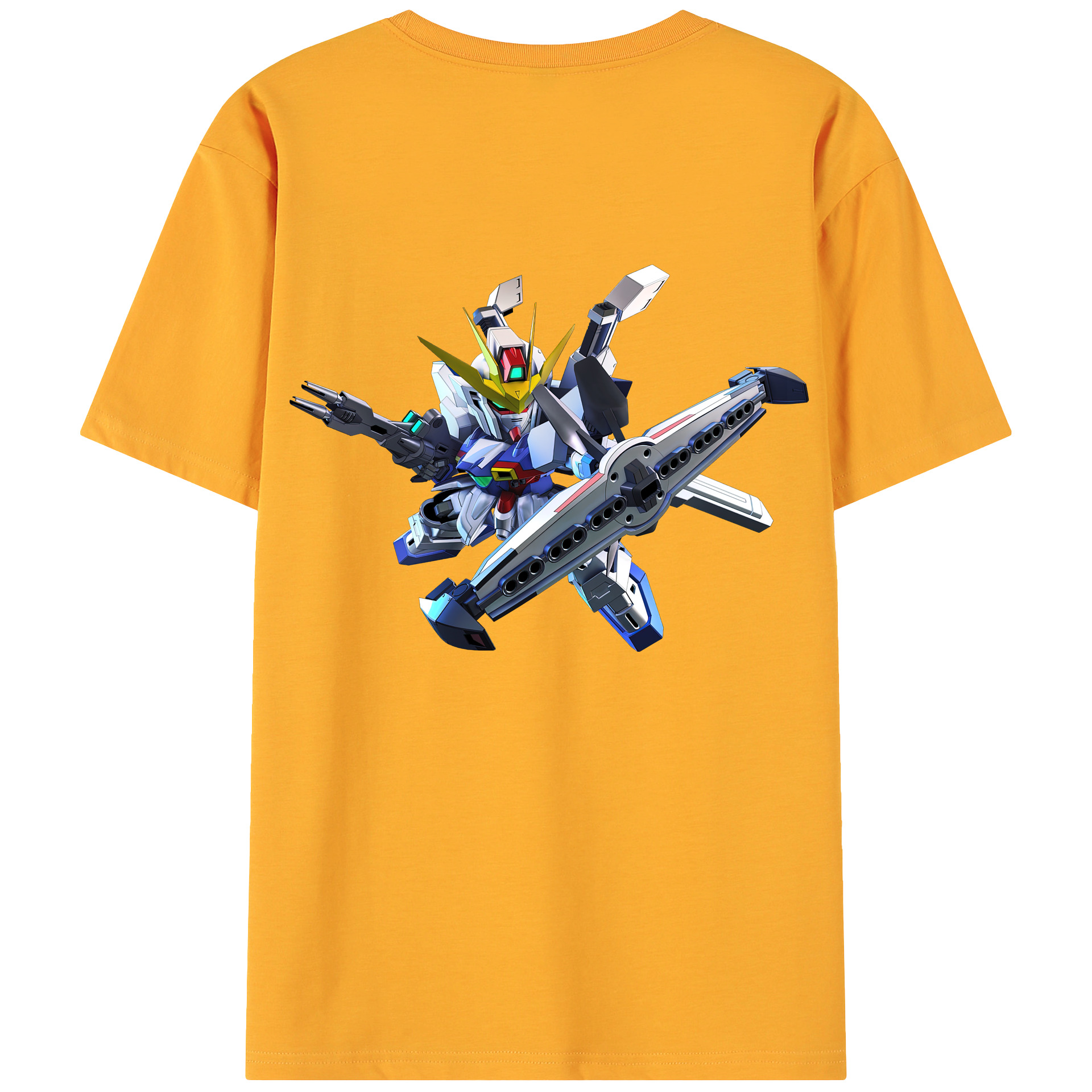 （画像用） 機動戦士ガンダム Mobile Suit Gundam 綿100％ メンズ半袖Tシャツ（バックプリント） 通気性