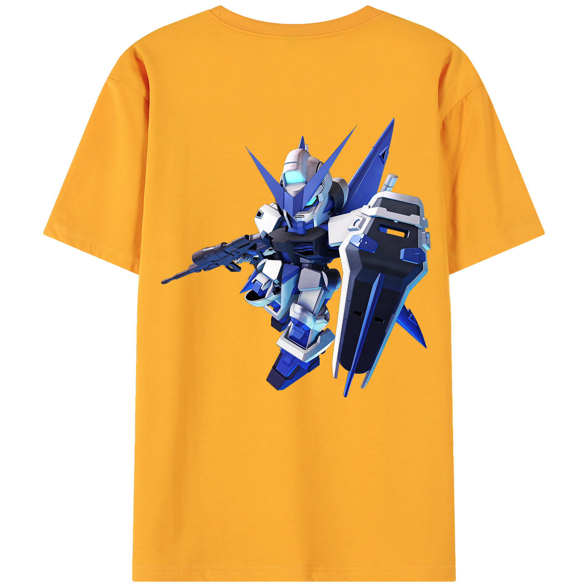 （画像用） 機動戦士ガンダム Mobile Suit Gundam 綿100％ メンズ半袖Tシャツ（バックプリント） 通気性