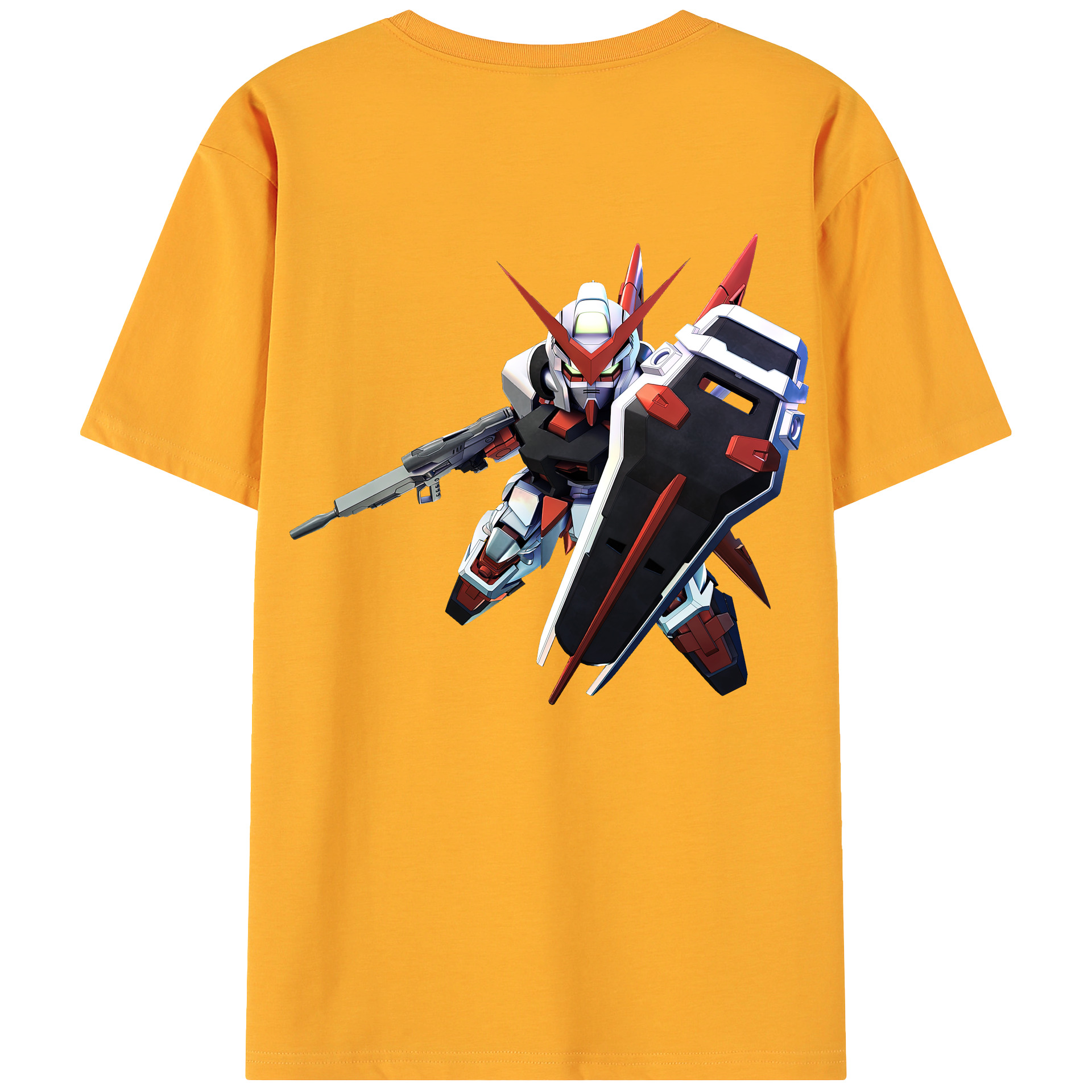 （画像用） 機動戦士ガンダム Mobile Suit Gundam 綿100％ メンズ半袖Tシャツ（バックプリント） 通気性