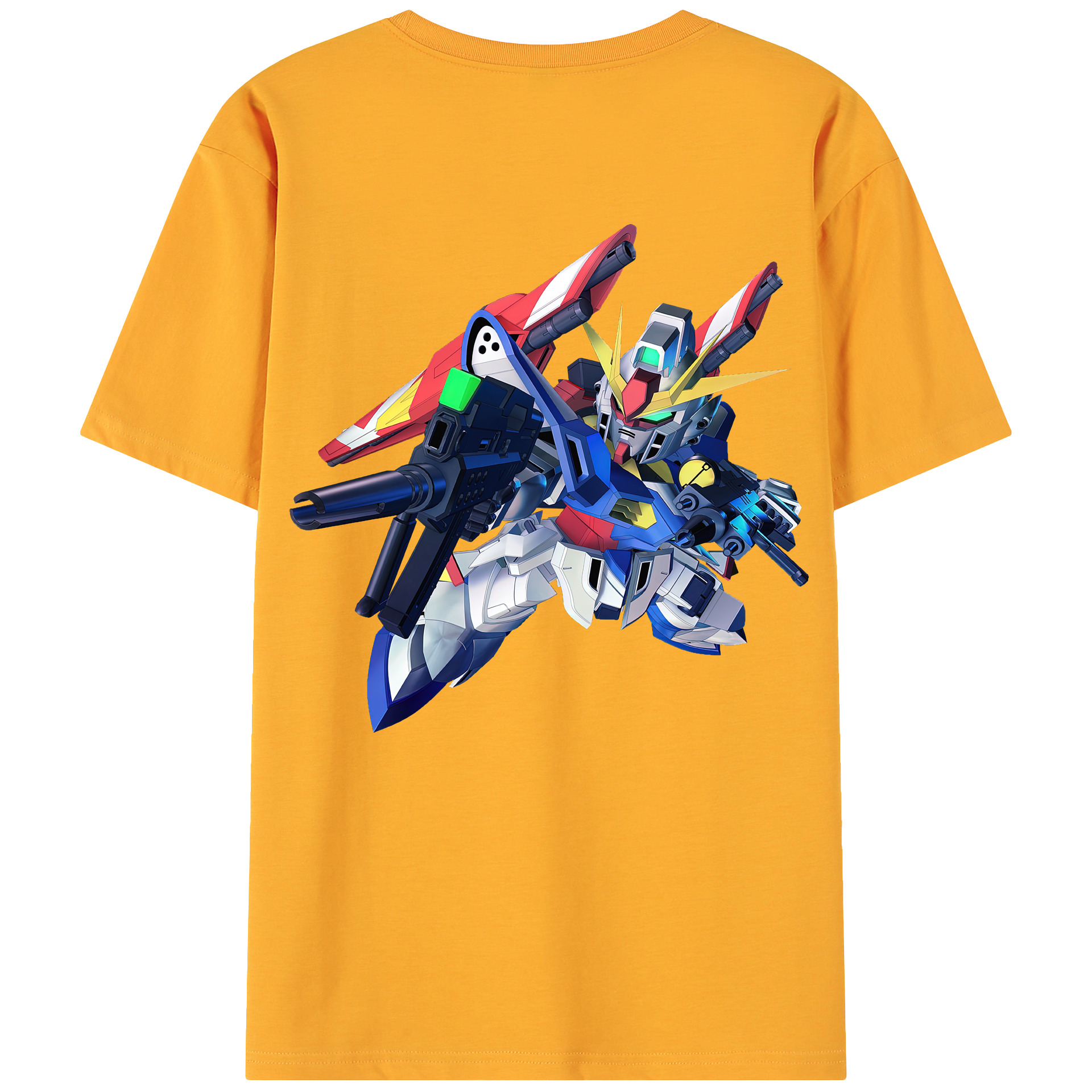 （画像用） 機動戦士ガンダム Mobile Suit Gundam 綿100％ メンズ半袖Tシャツ（バックプリント） 通気性