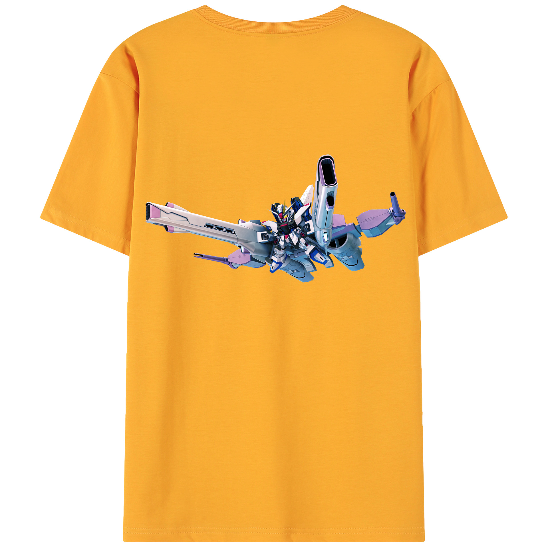 （画像用） 機動戦士ガンダム Mobile Suit Gundam 綿100％ メンズ半袖Tシャツ（バックプリント） 通気性