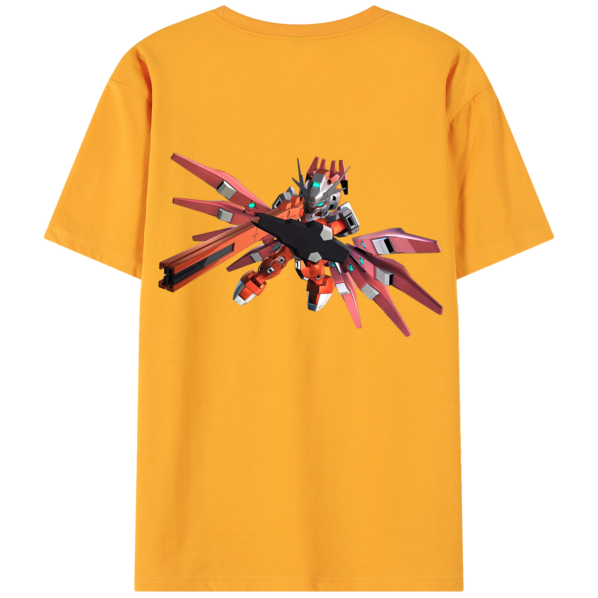 （画像用） 機動戦士ガンダム Mobile Suit Gundam 綿100％ メンズ半袖Tシャツ（バックプリント） 通気性