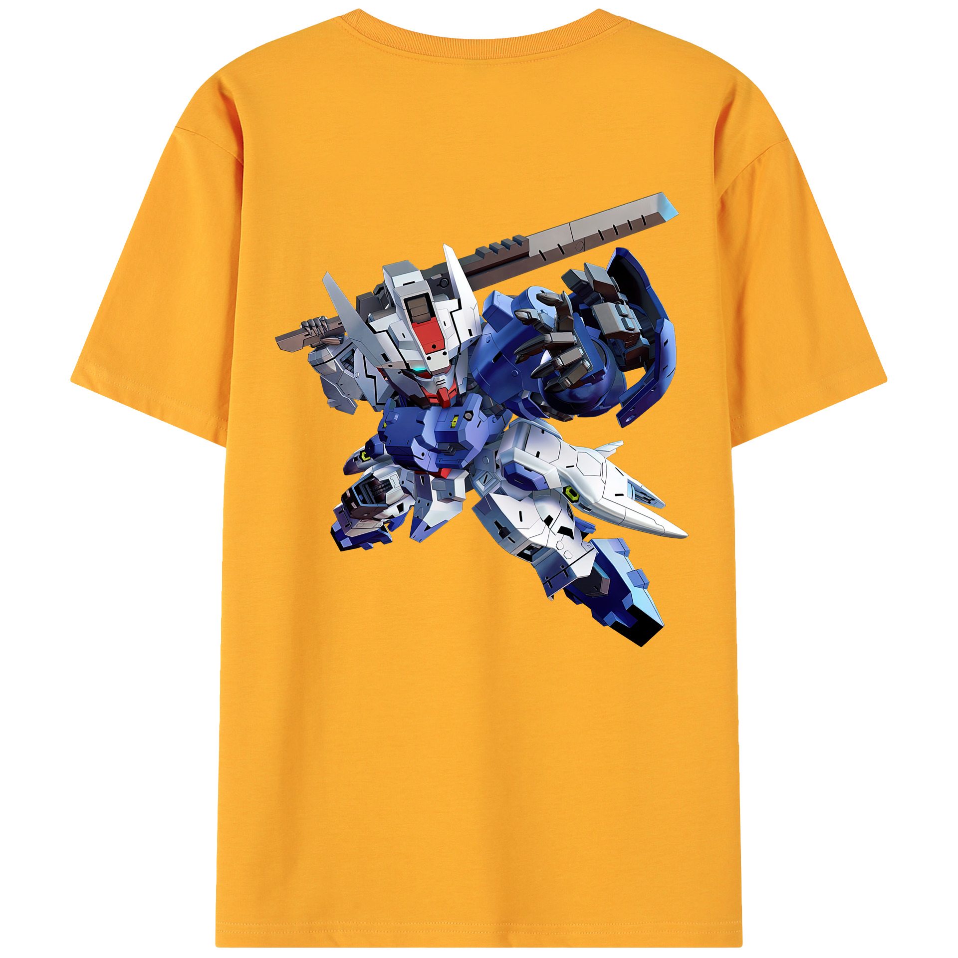 （画像用） 機動戦士ガンダム Mobile Suit Gundam 綿100％ メンズ半袖Tシャツ（バックプリント） 通気性