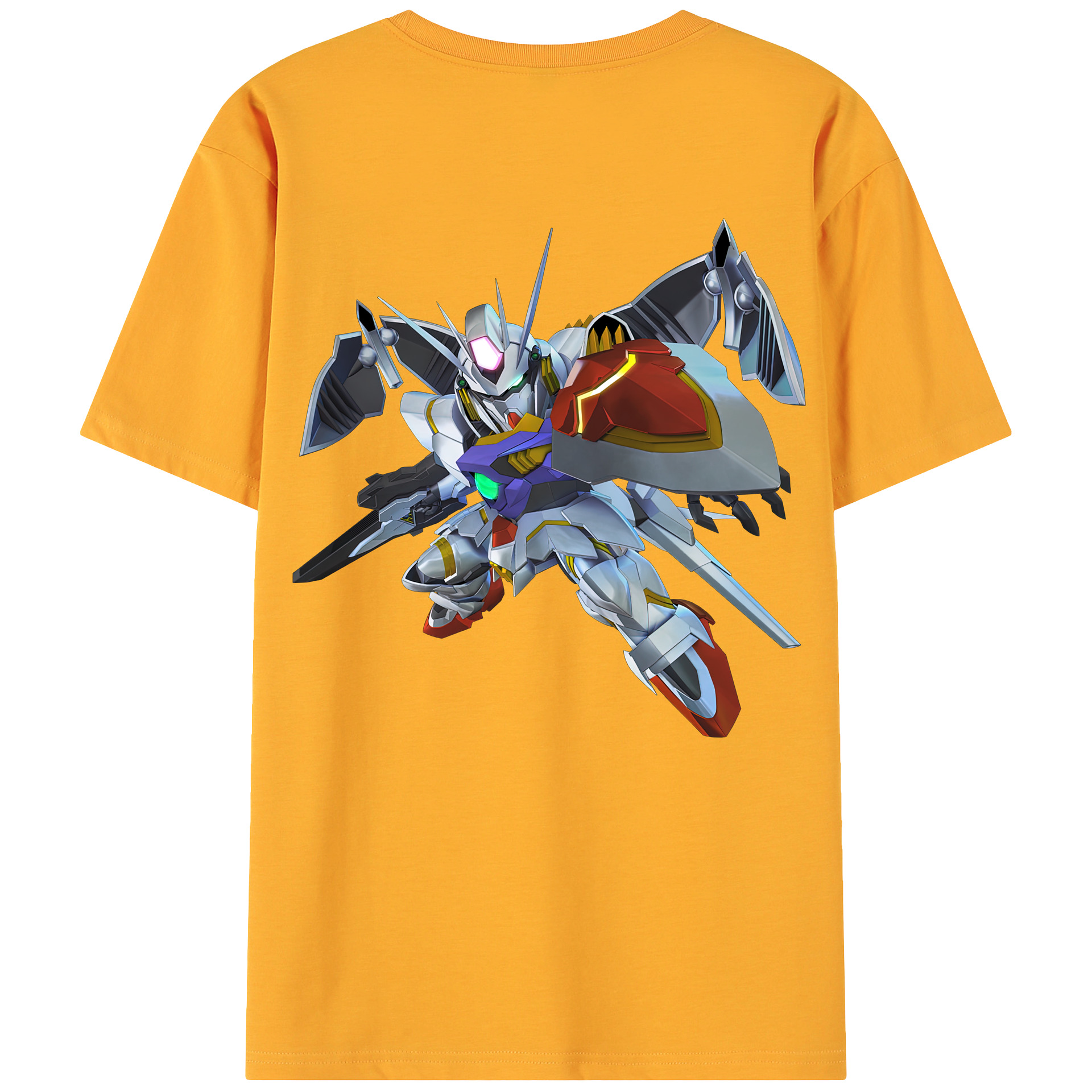 （画像用） 機動戦士ガンダム Mobile Suit Gundam 綿100％ メンズ半袖Tシャツ（バックプリント） 通気性