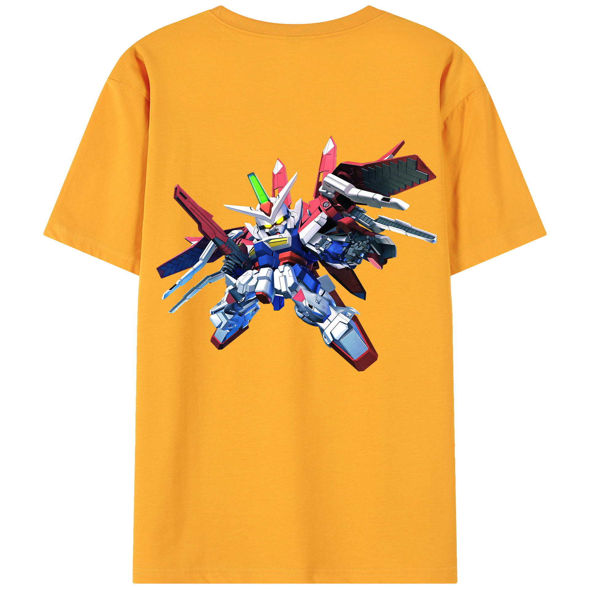 （画像用） 機動戦士ガンダム Mobile Suit Gundam 綿100％ メンズ半袖Tシャツ（バックプリント） 通気性