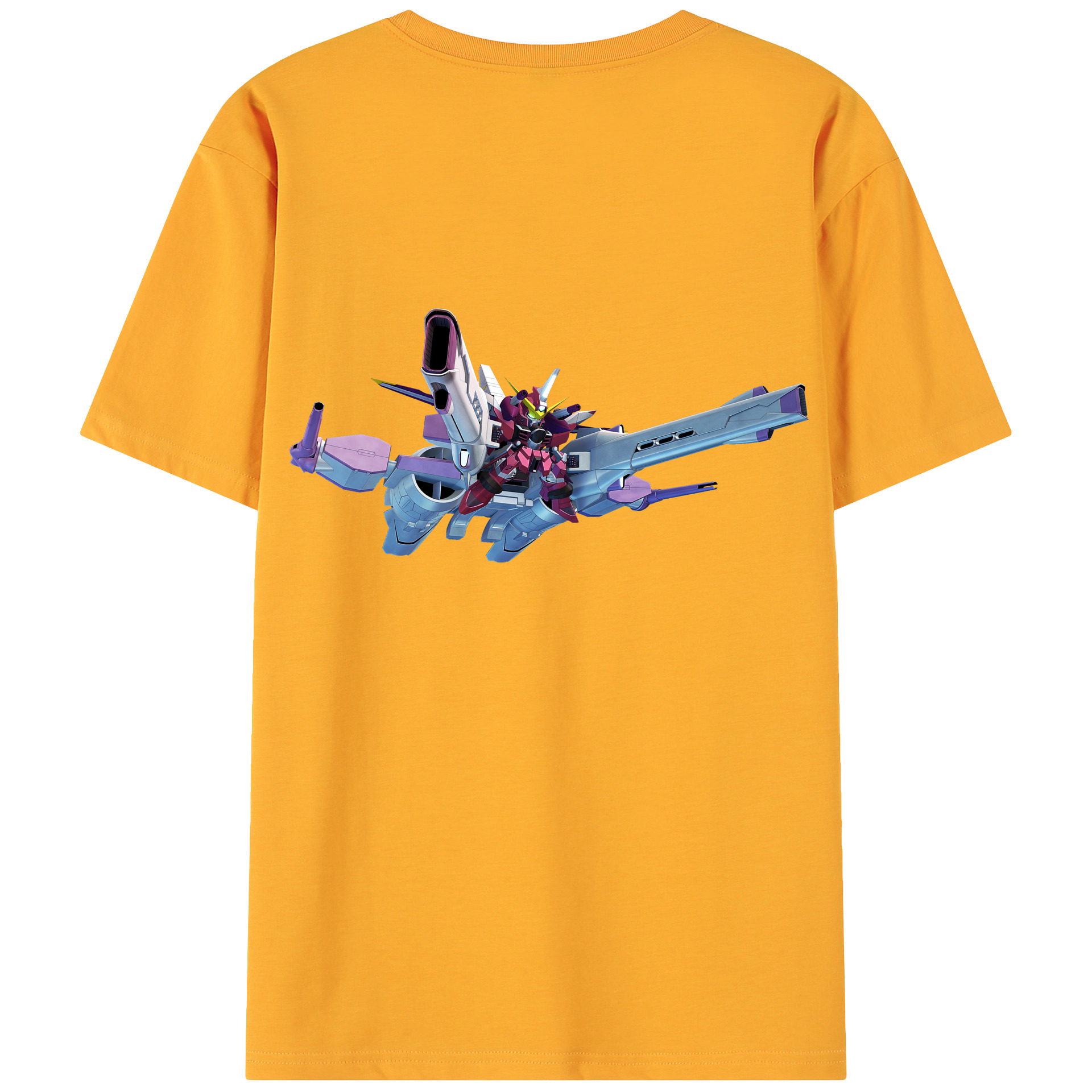 （画像用） 機動戦士ガンダム Mobile Suit Gundam 綿100％ メンズ半袖Tシャツ（バックプリント） 通気性