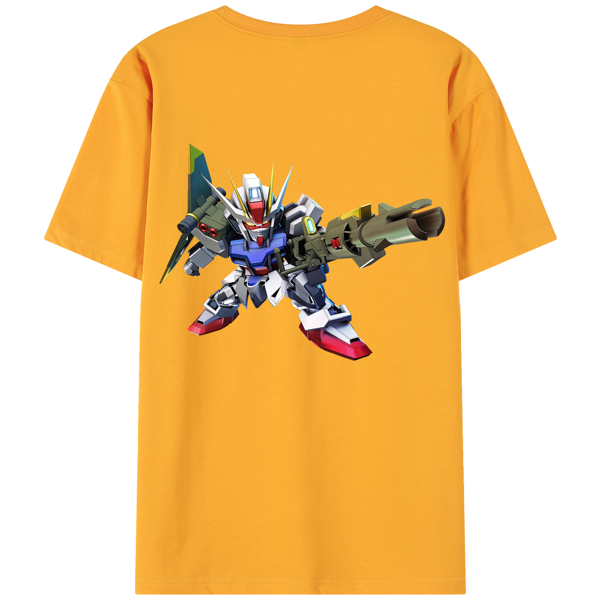 （画像用） 機動戦士ガンダム Mobile Suit Gundam 綿100％ メンズ半袖Tシャツ（バックプリント） 通気性