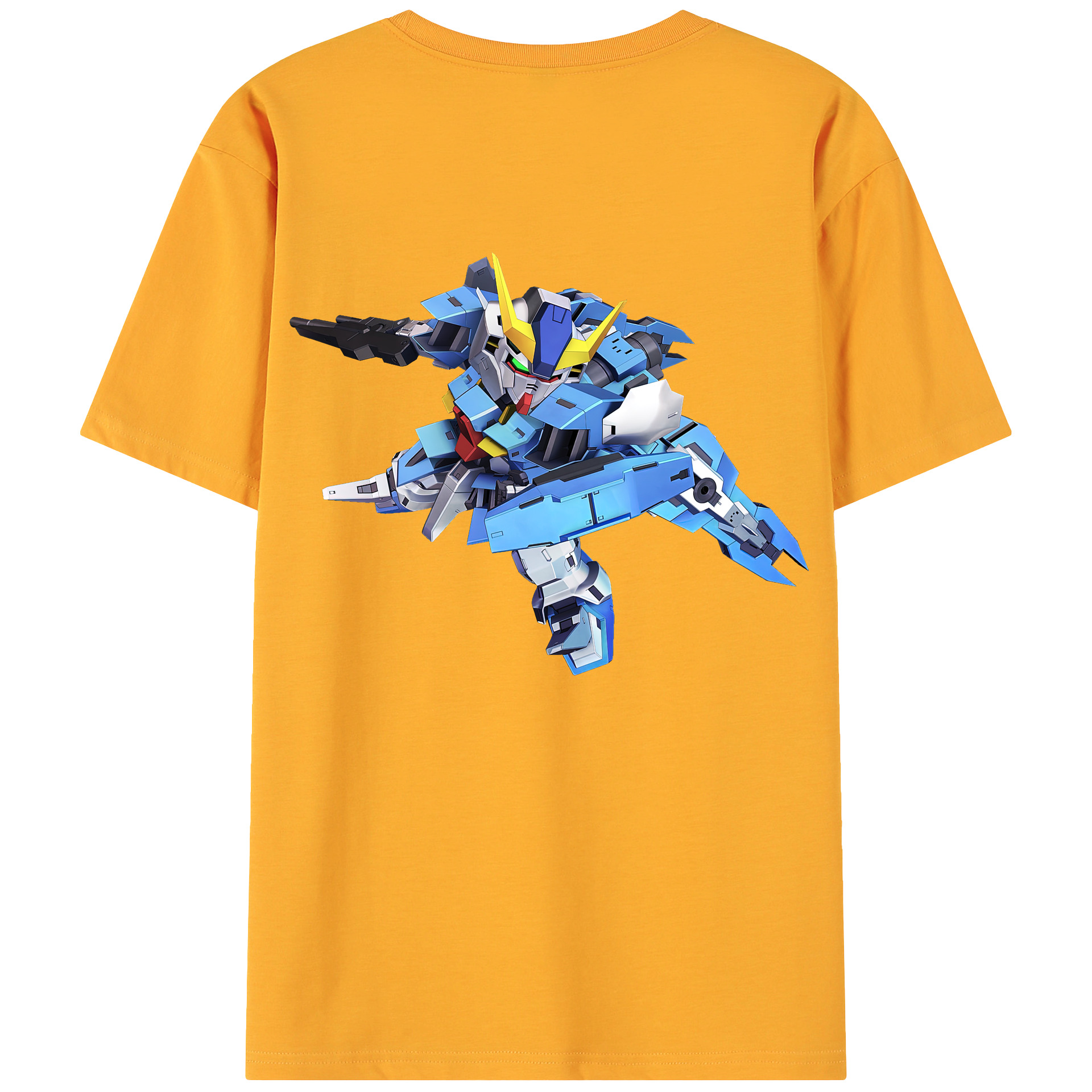 （画像用） 機動戦士ガンダム Mobile Suit Gundam 綿100％ メンズ半袖Tシャツ（バックプリント） 通気性