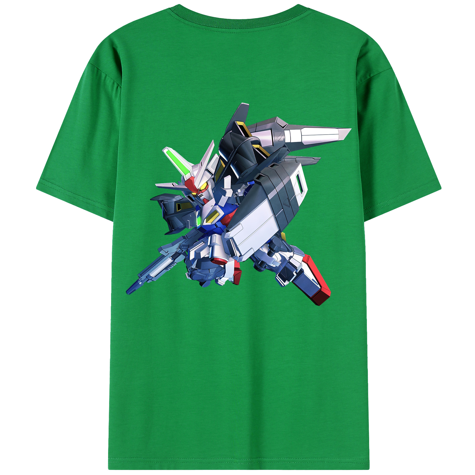 （画像用） 機動戦士ガンダム Mobile Suit Gundam 綿100％ メンズ半袖Tシャツ（バックプリント） 通気性