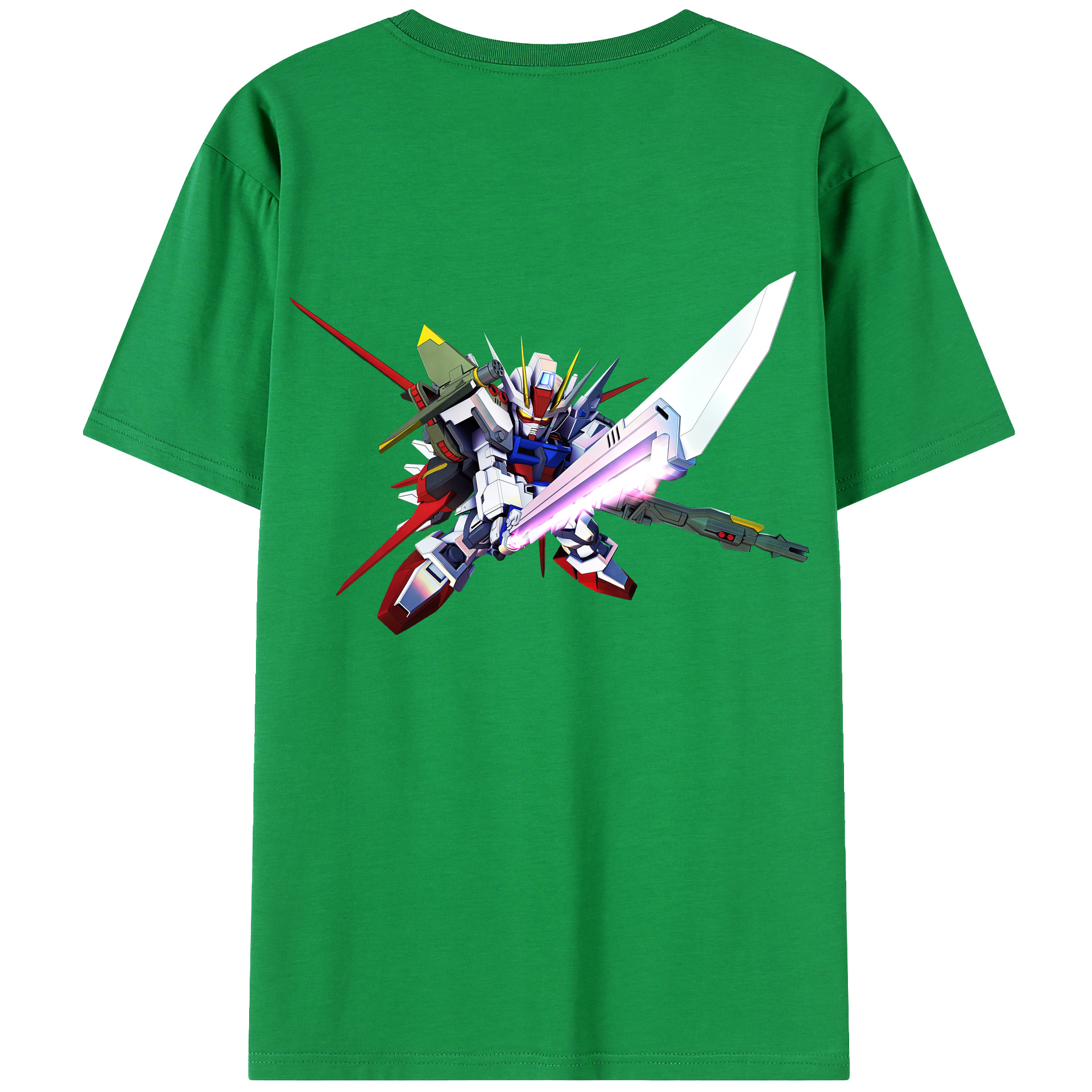 （画像用） 機動戦士ガンダム Mobile Suit Gundam 綿100％ メンズ半袖Tシャツ（バックプリント） 通気性