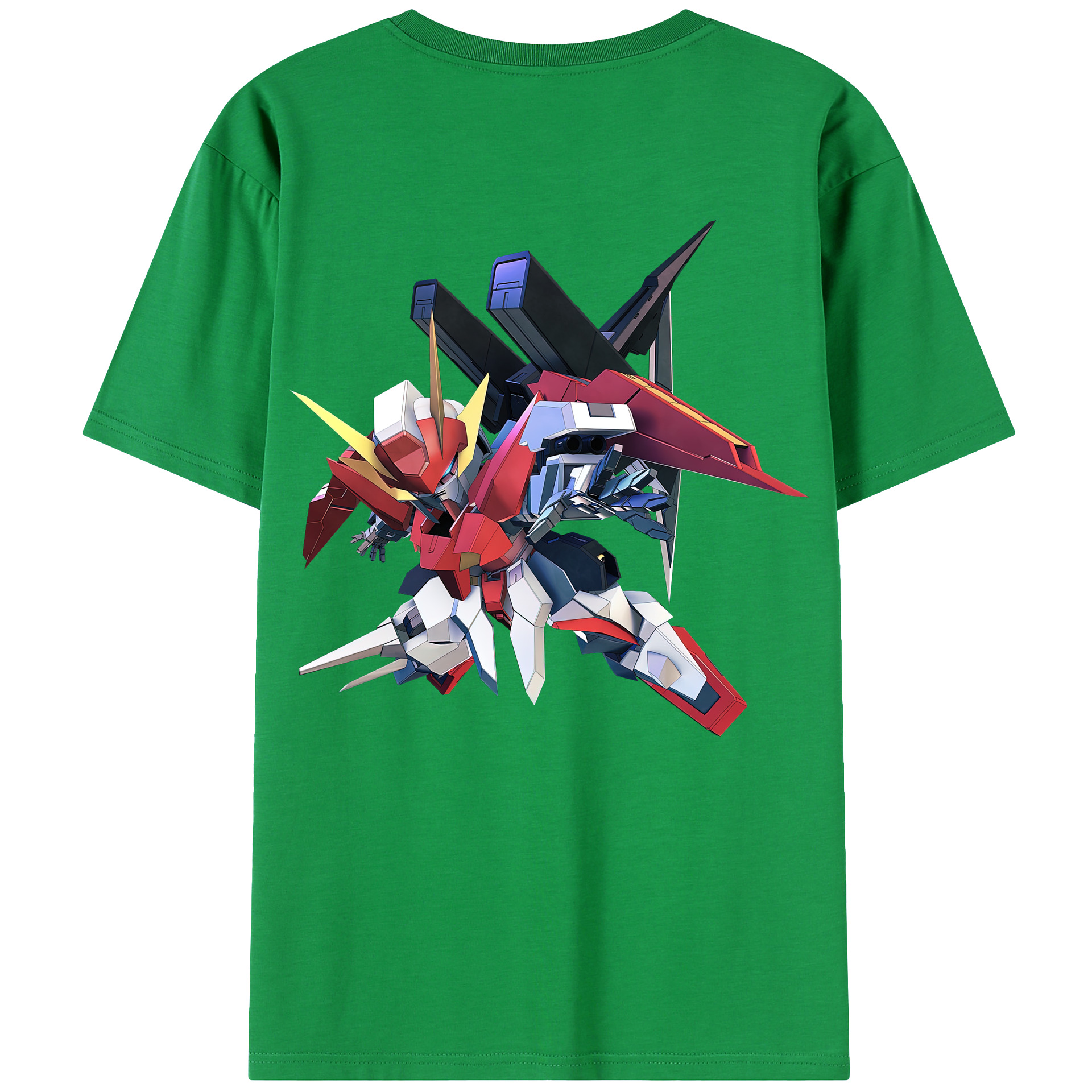 （画像用） 機動戦士ガンダム Mobile Suit Gundam 綿100％ メンズ半袖Tシャツ（バックプリント） 通気性