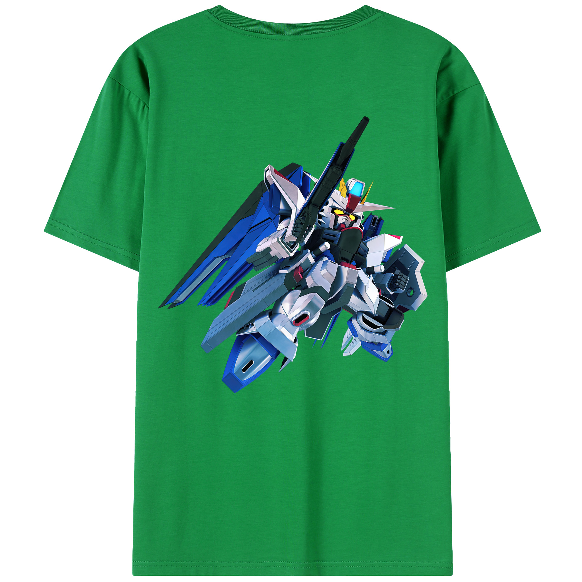 （画像用） 機動戦士ガンダム Mobile Suit Gundam 綿100％ メンズ半袖Tシャツ（バックプリント） 通気性