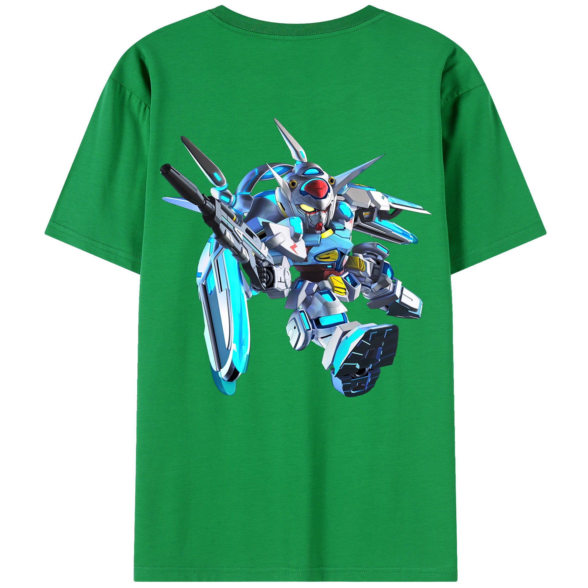 （画像用） 機動戦士ガンダム Mobile Suit Gundam 綿100％ メンズ半袖Tシャツ（バックプリント） 通気性