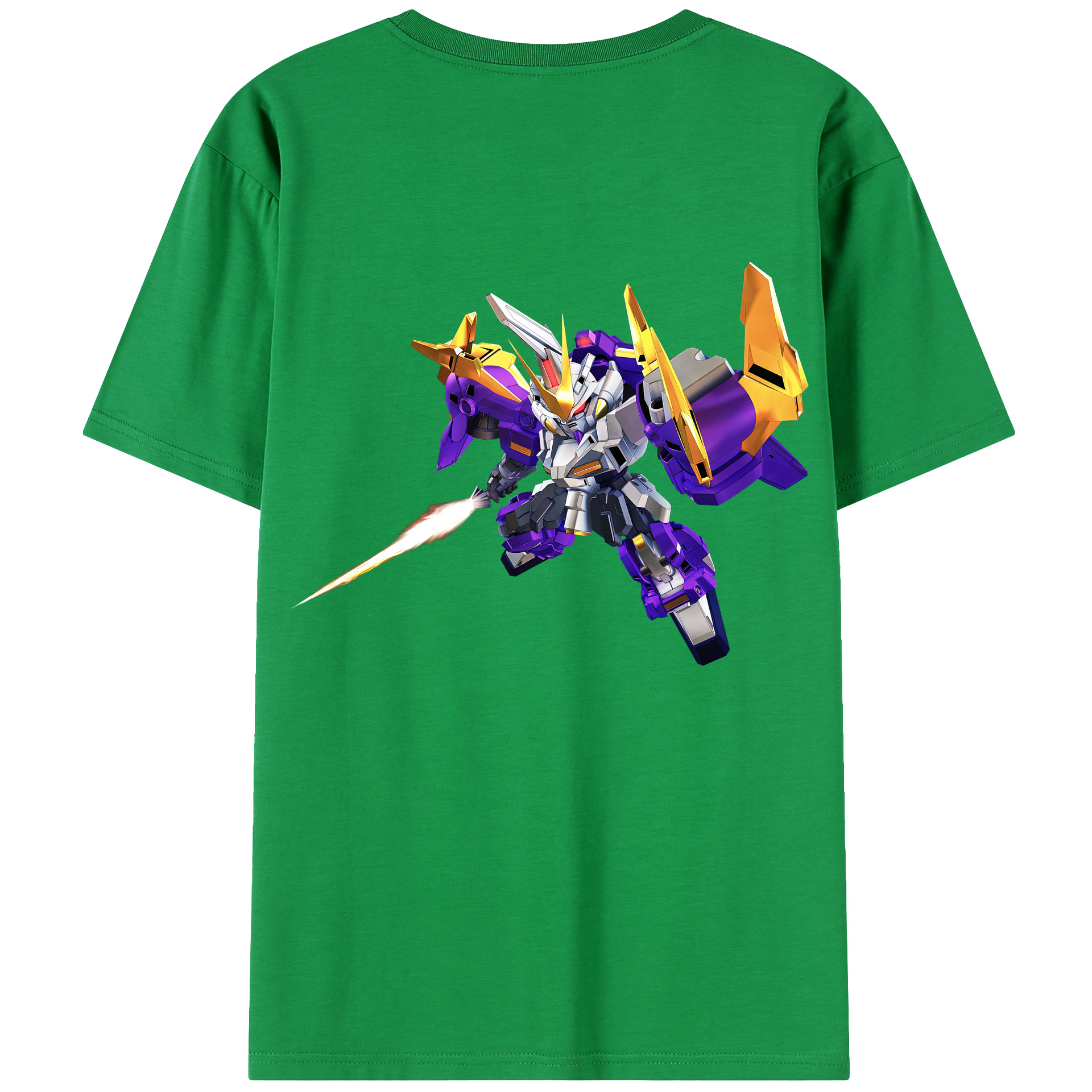 （画像用） 機動戦士ガンダム Mobile Suit Gundam 綿100％ メンズ半袖Tシャツ（バックプリント） 通気性