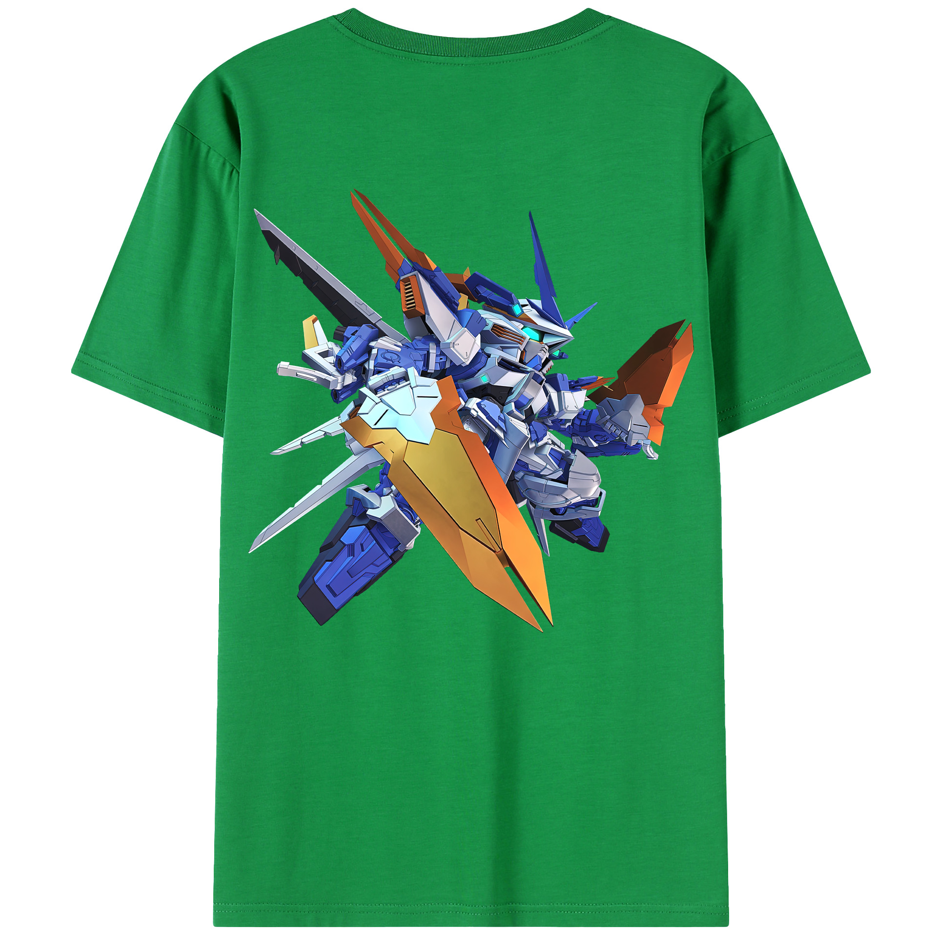 （画像用） 機動戦士ガンダム Mobile Suit Gundam 綿100％ メンズ半袖Tシャツ（バックプリント） 通気性