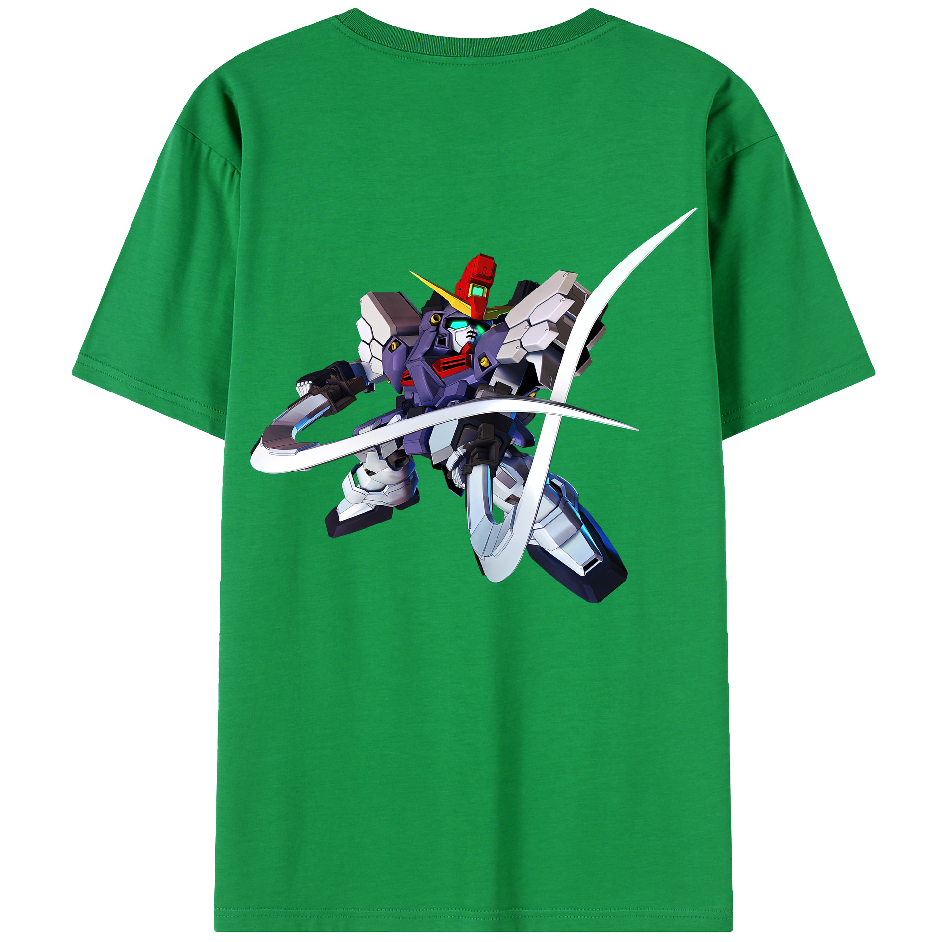 （画像用） 機動戦士ガンダム Mobile Suit Gundam 綿100％ メンズ半袖Tシャツ（バックプリント） 通気性