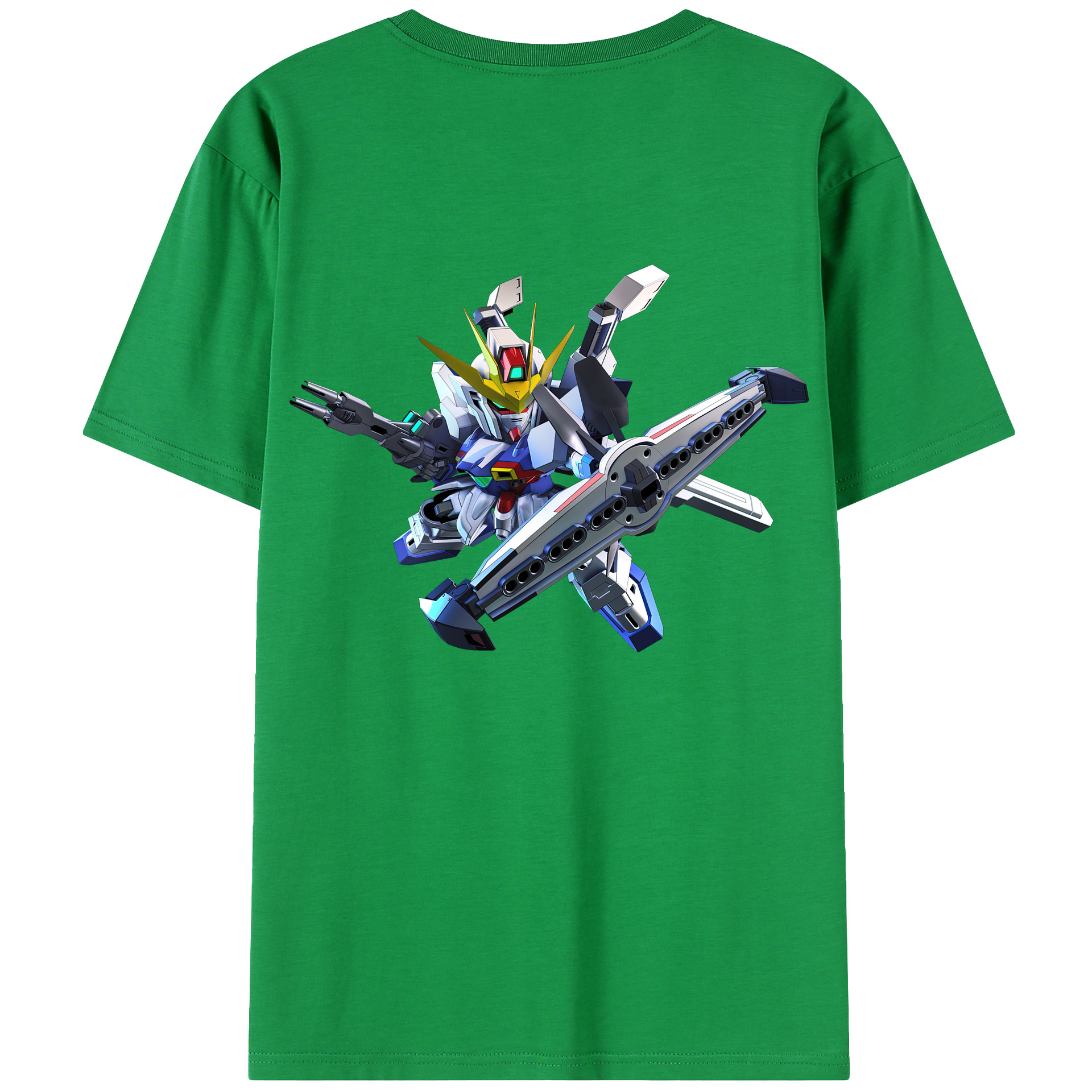 （画像用） 機動戦士ガンダム Mobile Suit Gundam 綿100％ メンズ半袖Tシャツ（バックプリント） 通気性