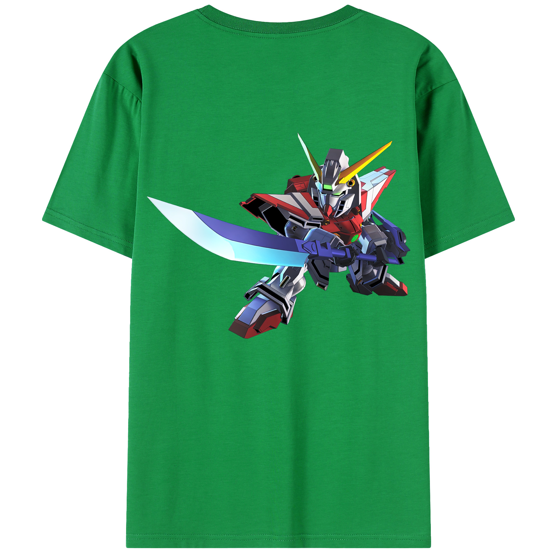 （画像用） 機動戦士ガンダム Mobile Suit Gundam 綿100％ メンズ半袖Tシャツ（バックプリント） 通気性